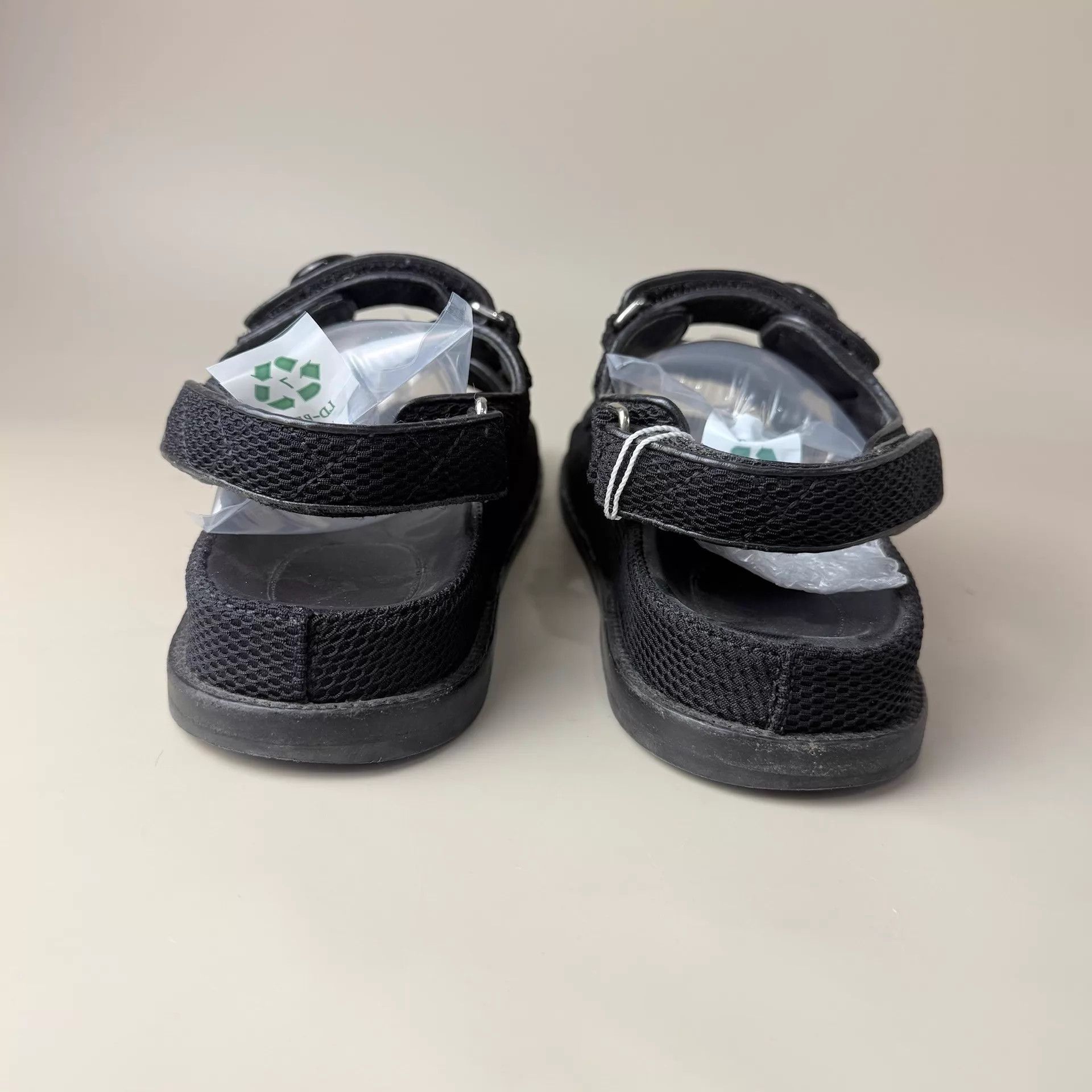 Chanel CHANEL Black Logo Velcro Sandals Size 37 Size US 6.5 / IT 36.5 - 3 Thumbnail