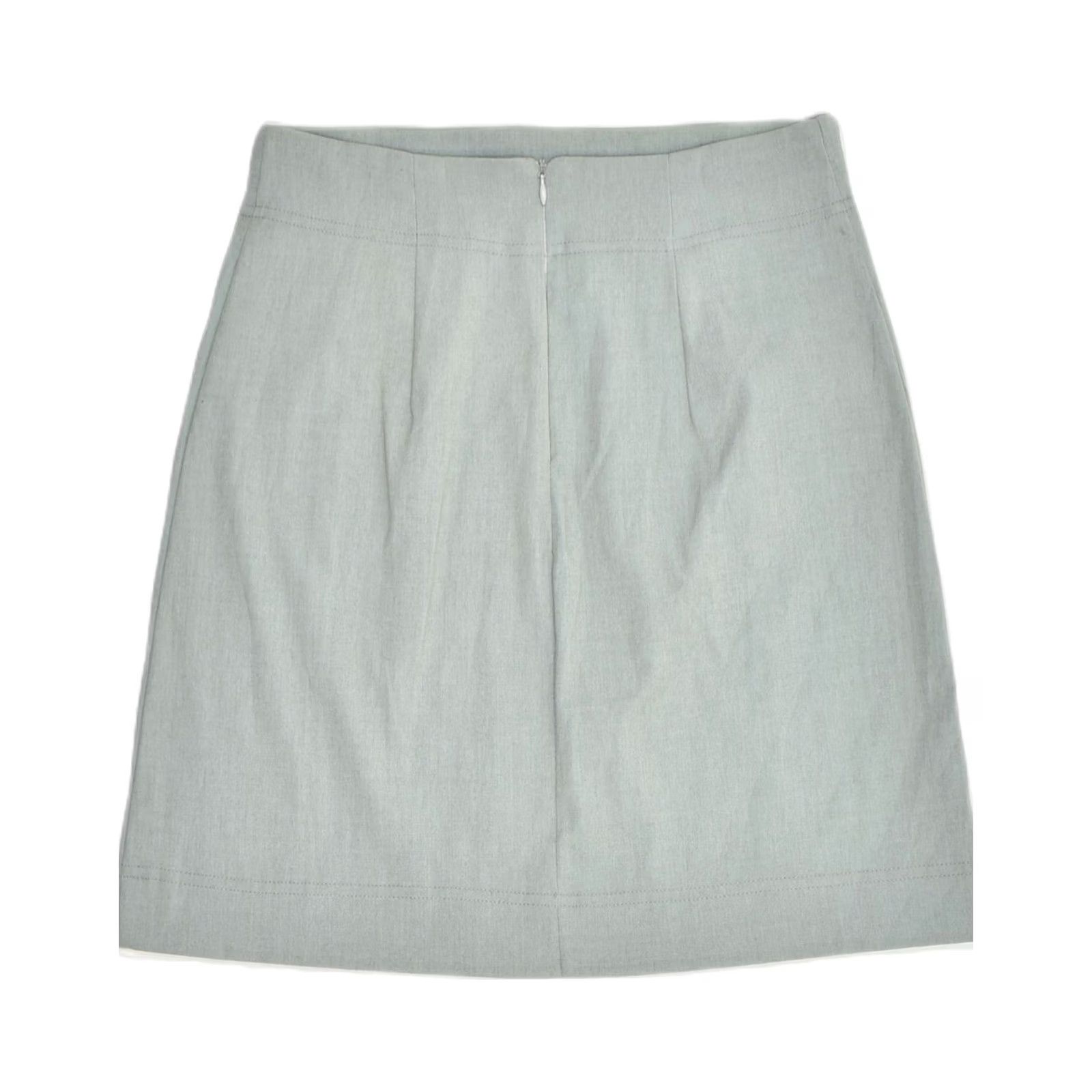 Vintage VINTAGE Womens High Waist A-Line Skirt Grey IT 46 Large W29 Polyester 17in 29in AG05 Size 36" / US 14 / IT 50 - 2 Thumbnail