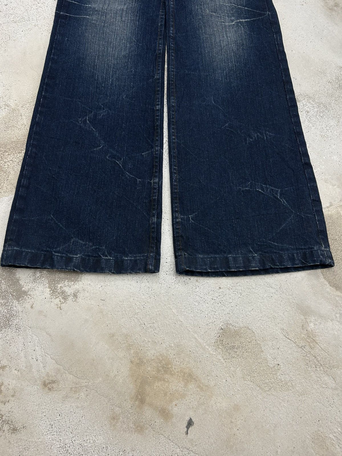Le Grande Bleu (L.G.B.) Vintage Wide Leg Embroidered Jeans Skyblue Jeans Size 31" - 4 Thumbnail