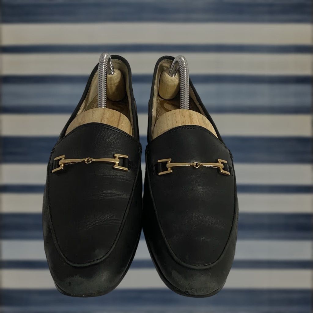 Sam Edelman Sam Edelman Loraine Black Leather Loafers Gold Accent Size 8.5 Womens Shoes Flat Leather Upper Insole Breathable Size US 6 / IT 36 - 1 Thumbnail