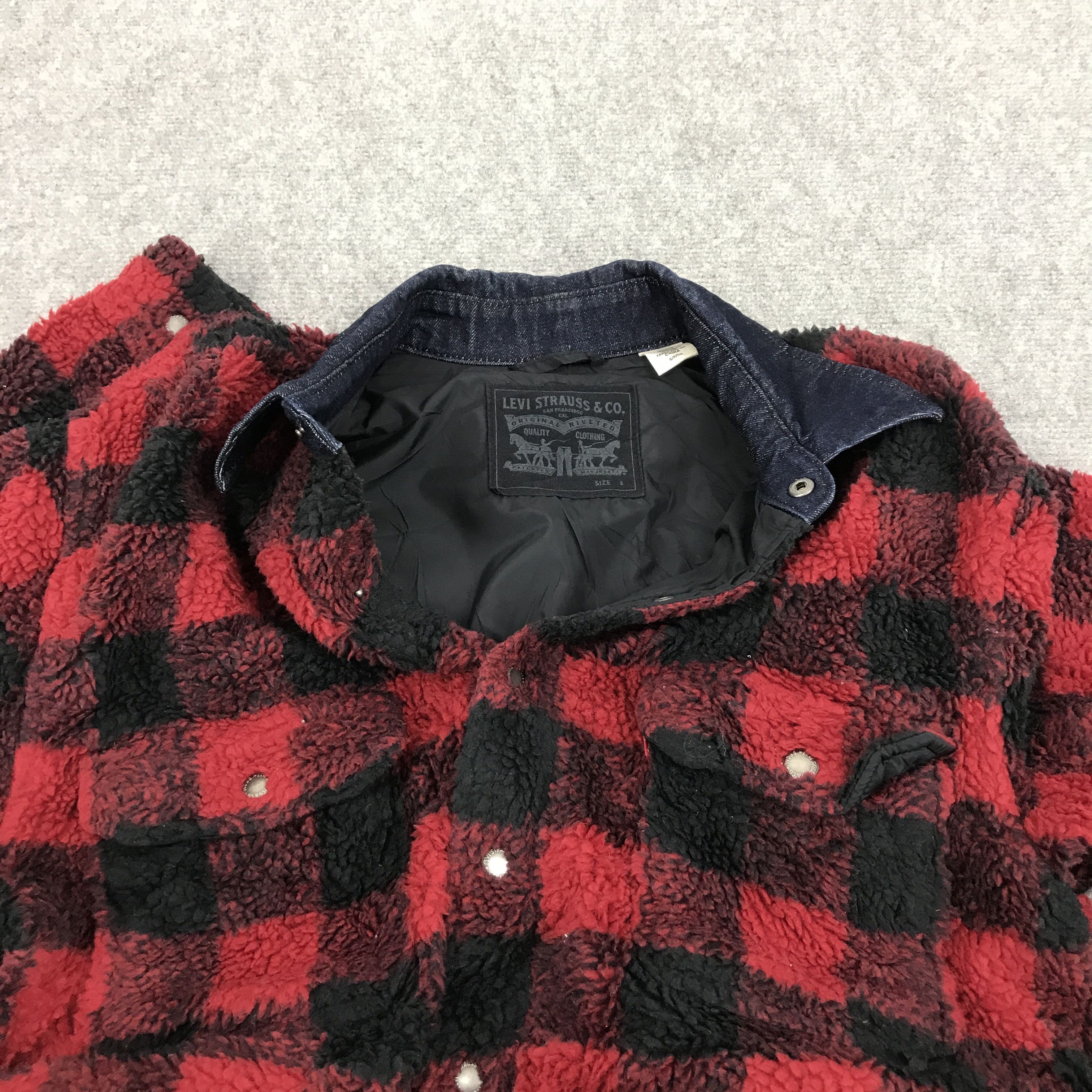 Japanese Brand × Levi's × Levi's Vintage Clothing LEVIS SHERPA SNAP BUTTON FLANNEL DESIGN JACKET Size US L / EU 52-54 / 3 - 11 Thumbnail