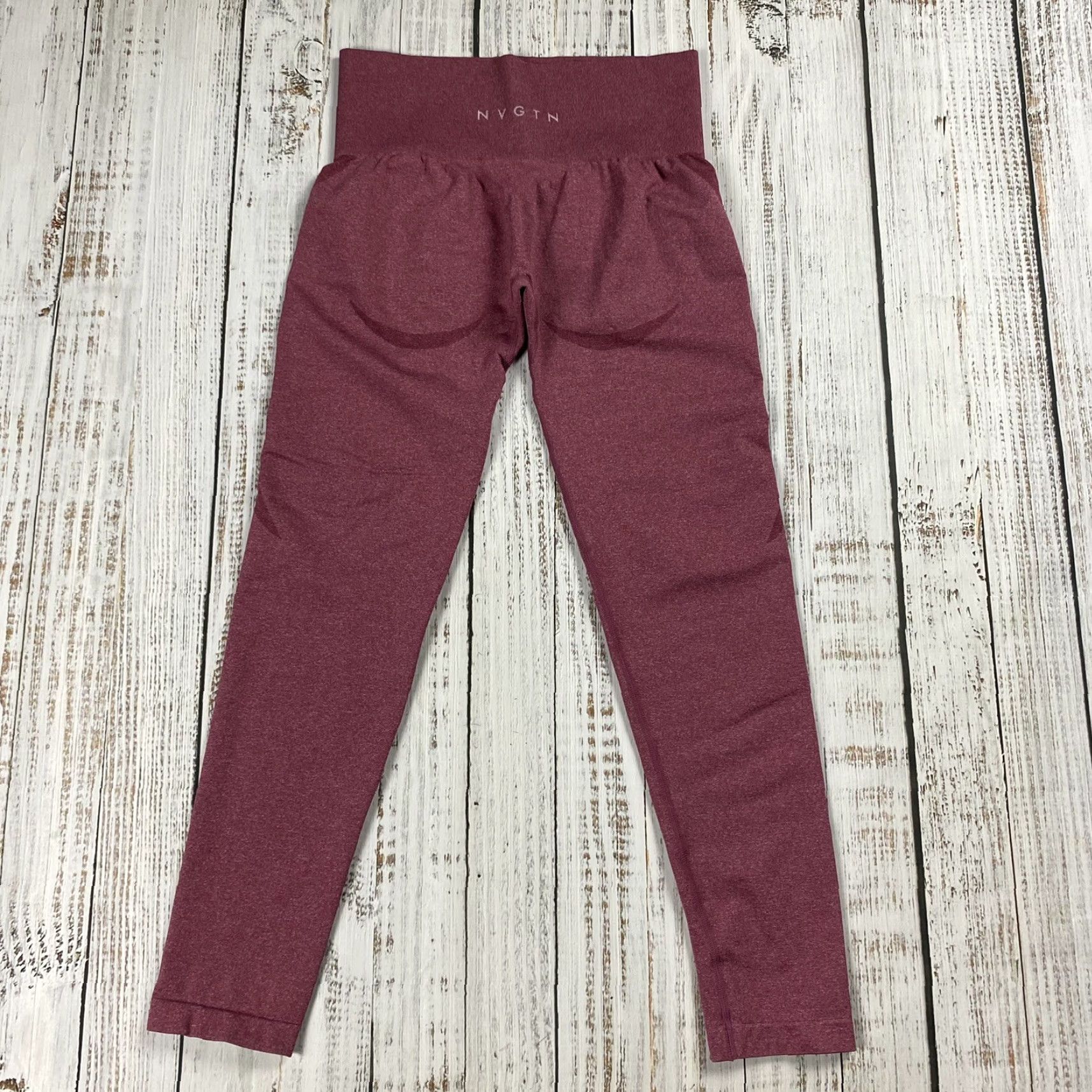 Vintage NVTGN Seamless Leggings XL Red Workout Gym Activewear High Rise Womens Size 40" / US 18 - 5 Thumbnail