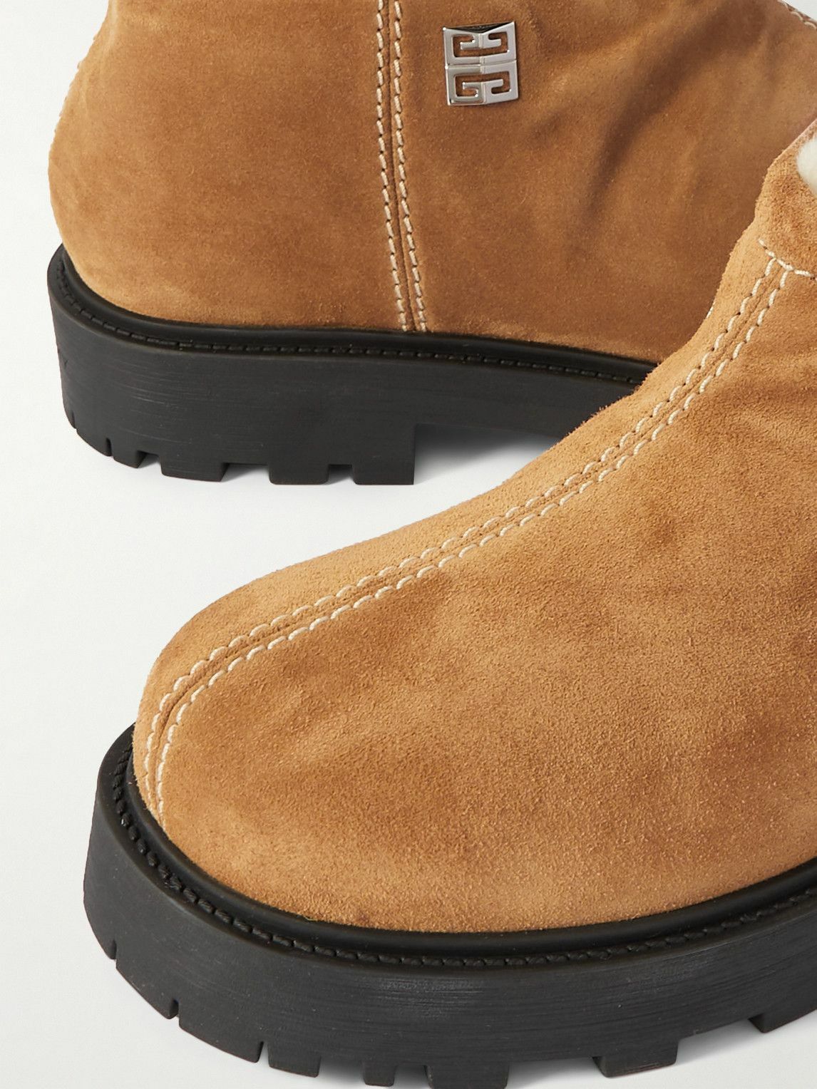 Givenchy o1srvl11e0125 Shearling Suede Boots in Brown Size US 9 / EU 42 - 6 Thumbnail