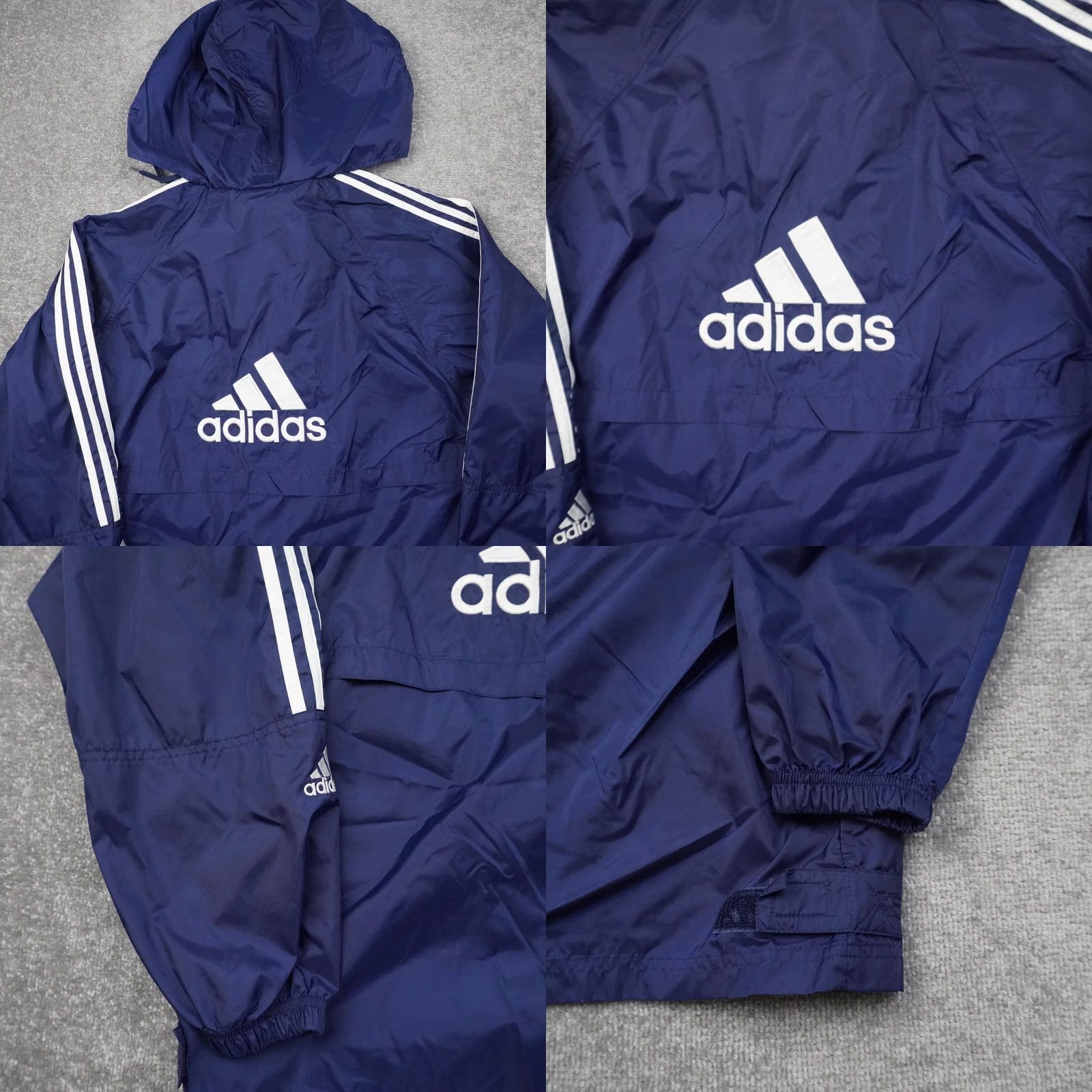 Adidas VINTAGE adidas Windbreaker Hooded Mens XL Blue Full Zip Jacket Size US XL / EU 56 / 4 - 9 Thumbnail
