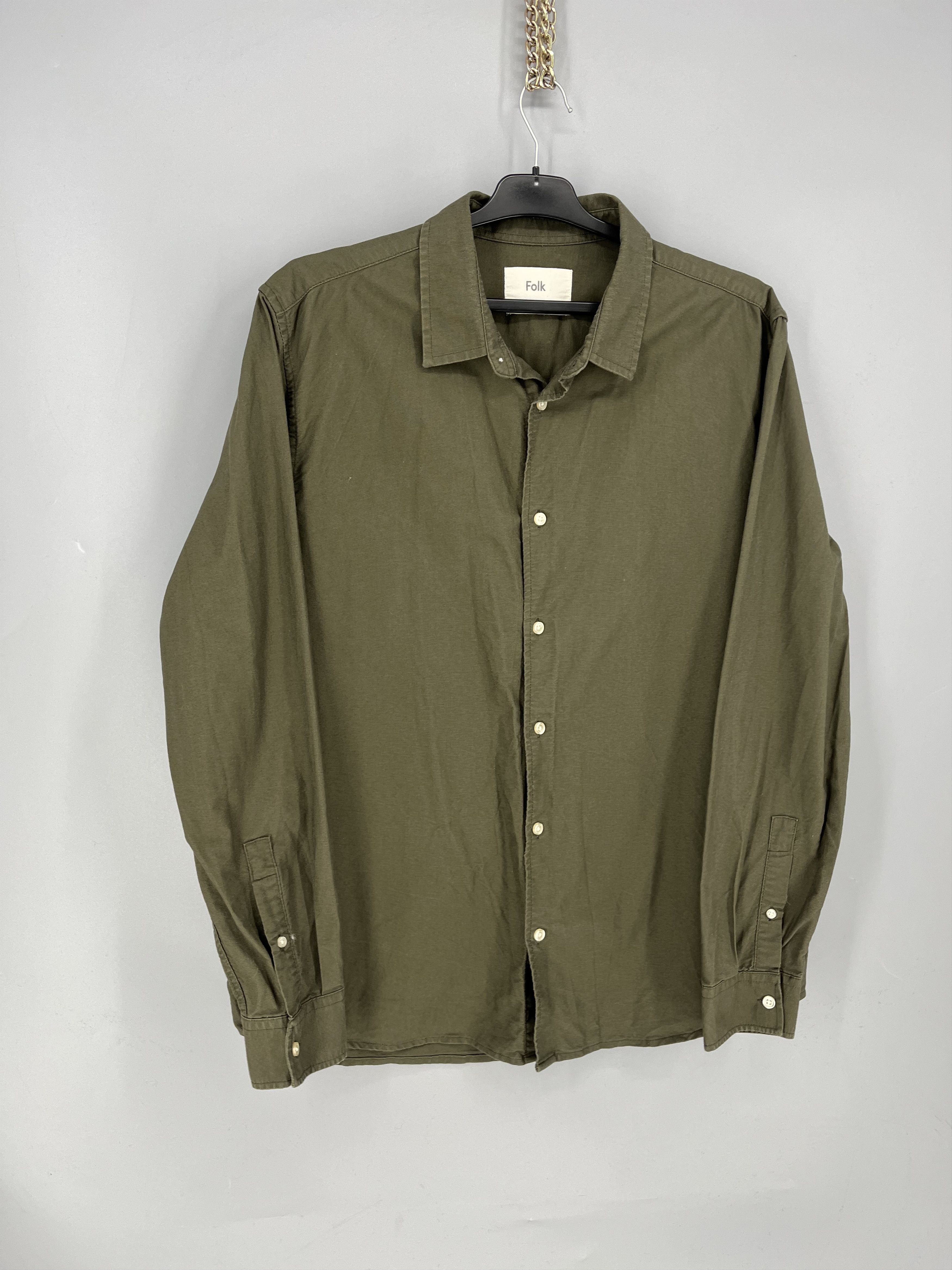 Folk Men’s Folk Dark Sand Over Shirt Size 4 Large Size US L / EU 52-54 / 3 - 2 Thumbnail