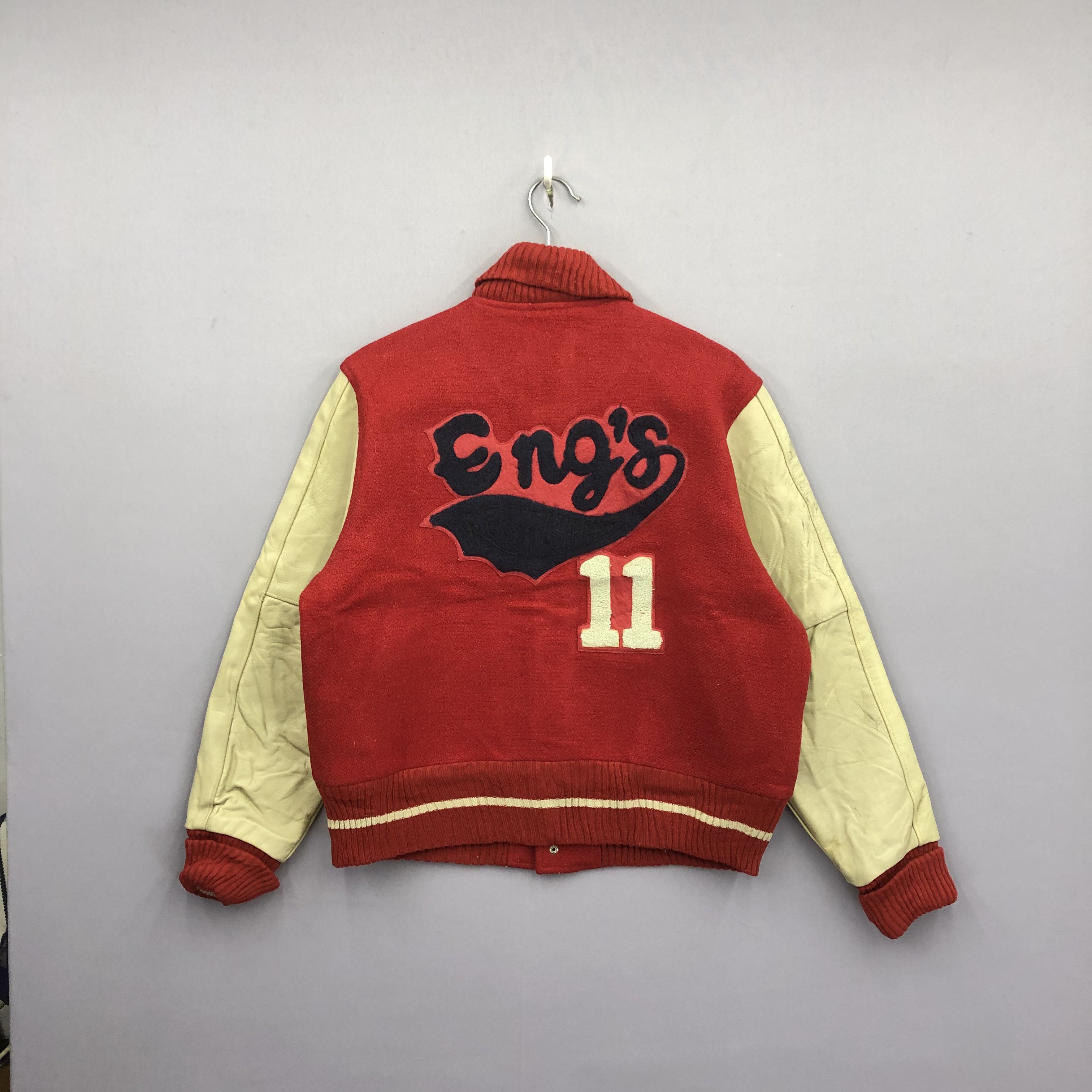Vintage 90s Houston Sportswear Howie Letterman Wool Varsity Jacket Size US M / EU 48-50 / 2 - 2 Thumbnail