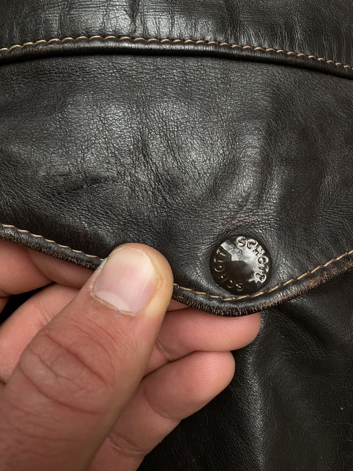 Schott × Vintage Vintage Schott Dense Talon Aviator Leather Jacket Size US M / EU 48-50 / 2 - 3 Thumbnail