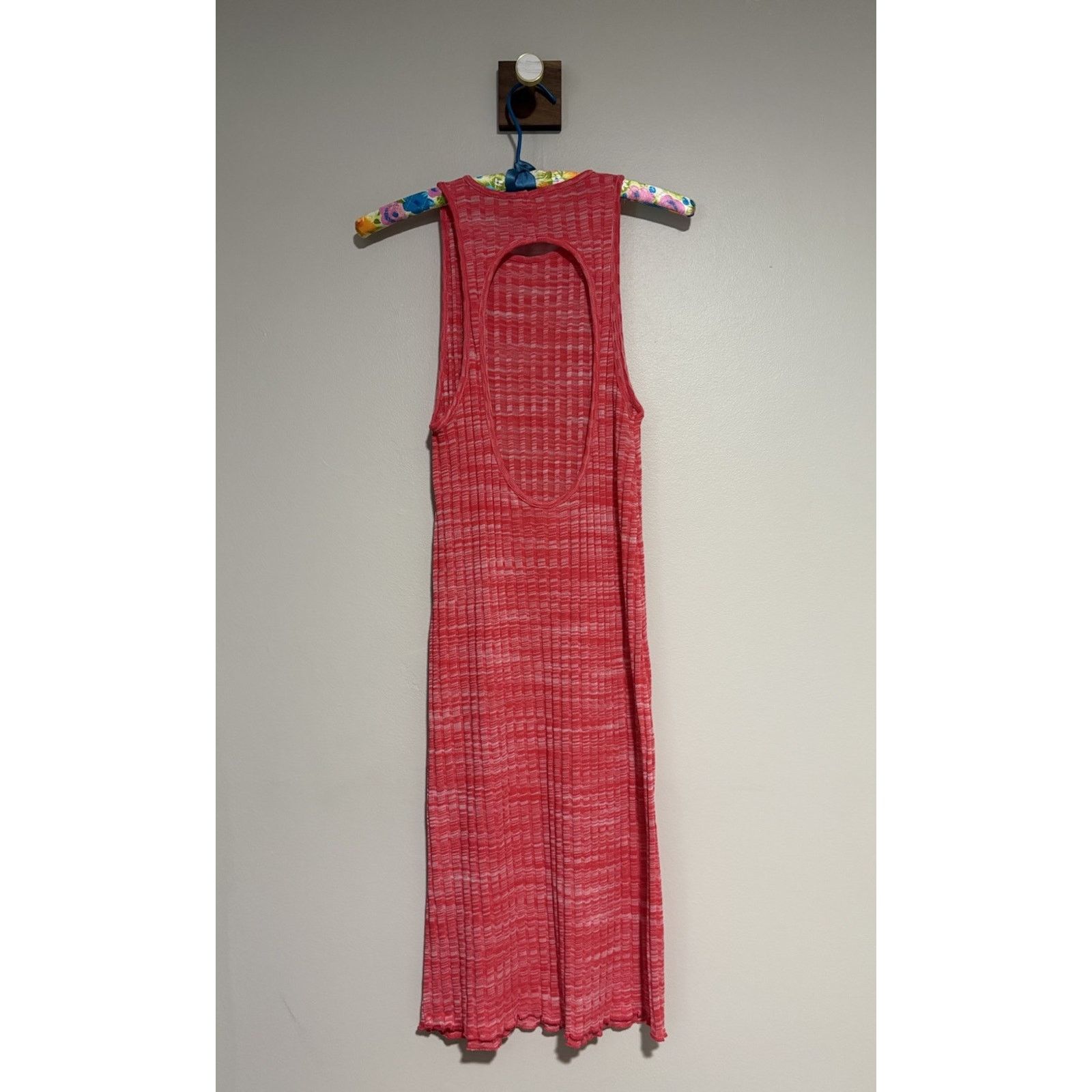 Zara Zara Pink Ribbed Long Form Fitted Dress Size Small Women’s Size S / US 4 / IT 40 - 5 Thumbnail