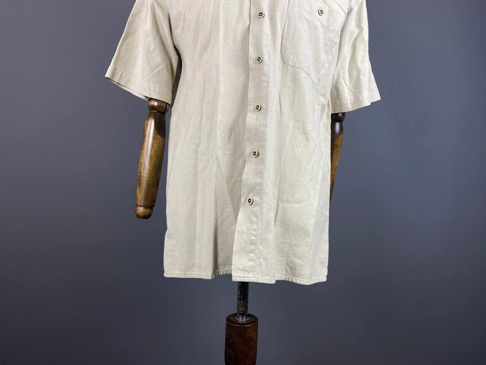 Designer Emilio Adani by Bosch Textil Beige Down Shirt Size M Size US M / EU 48-50 / 2 - 4 Thumbnail
