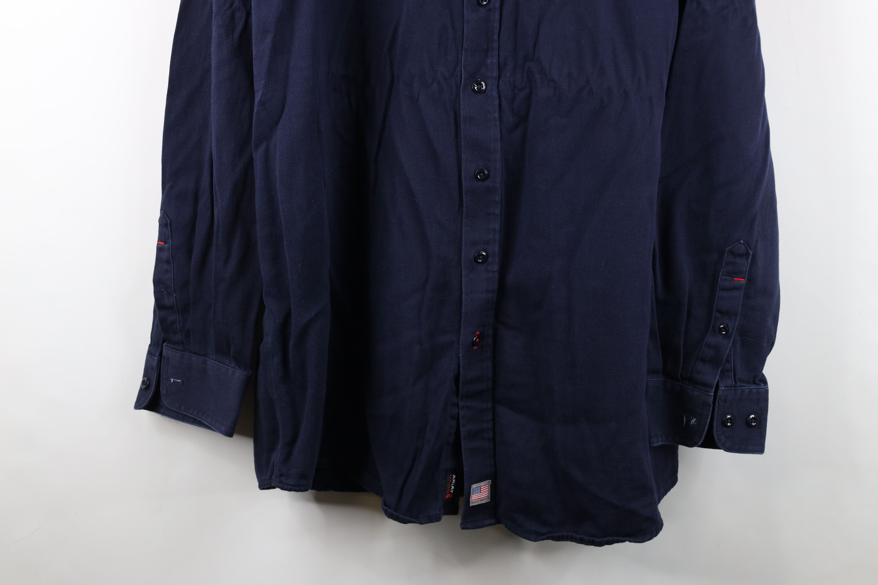 Ariat Ariat FR Fire Flame Resistant 2 Work Button Down Shirt Blue Size US XXL / EU 58 / 5 - 3 Thumbnail