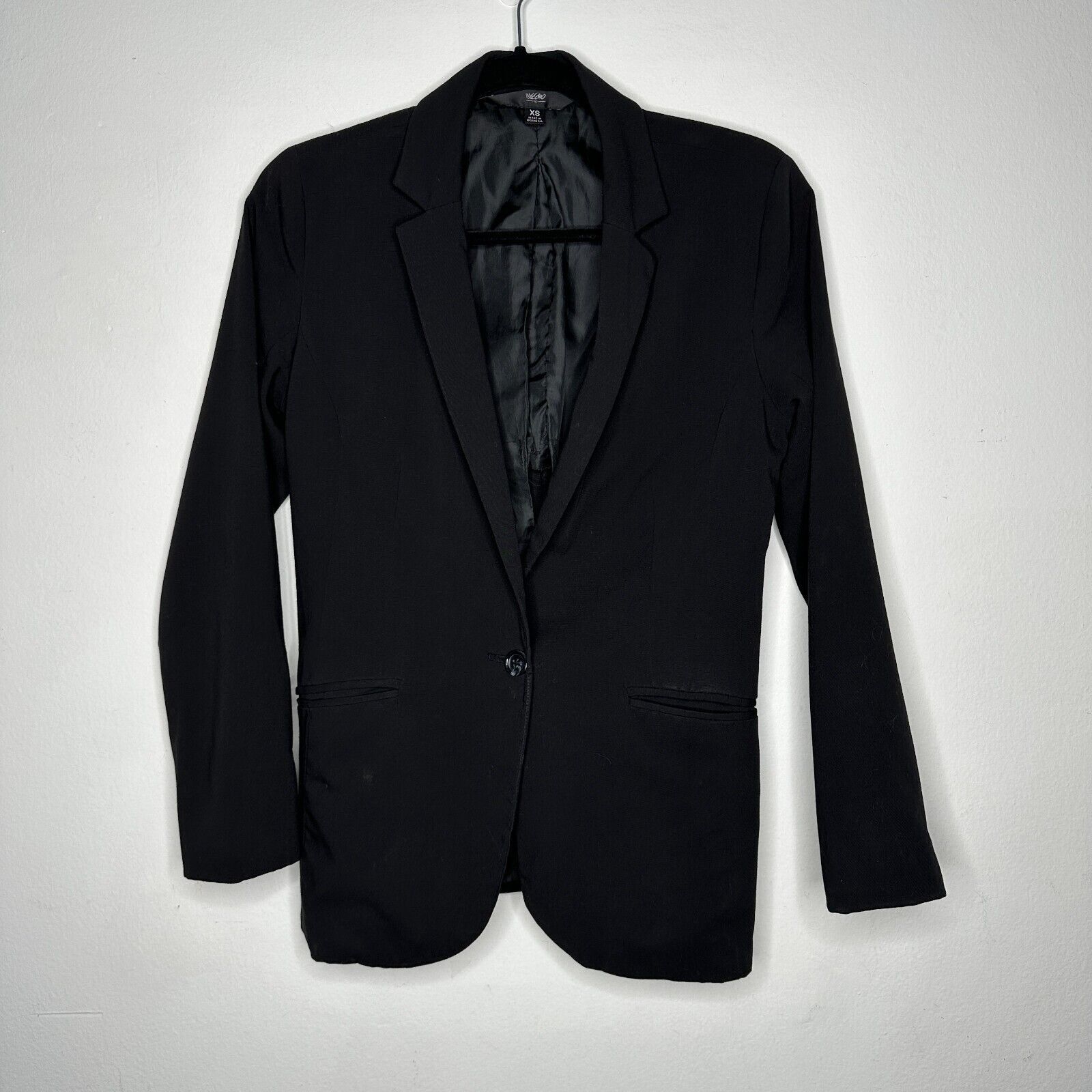 Mossimo Mossimo Jet Black One Button Welt Pocket Casual Blazer XS Size XS / US 0-2 / IT 36-38 - 3 Thumbnail