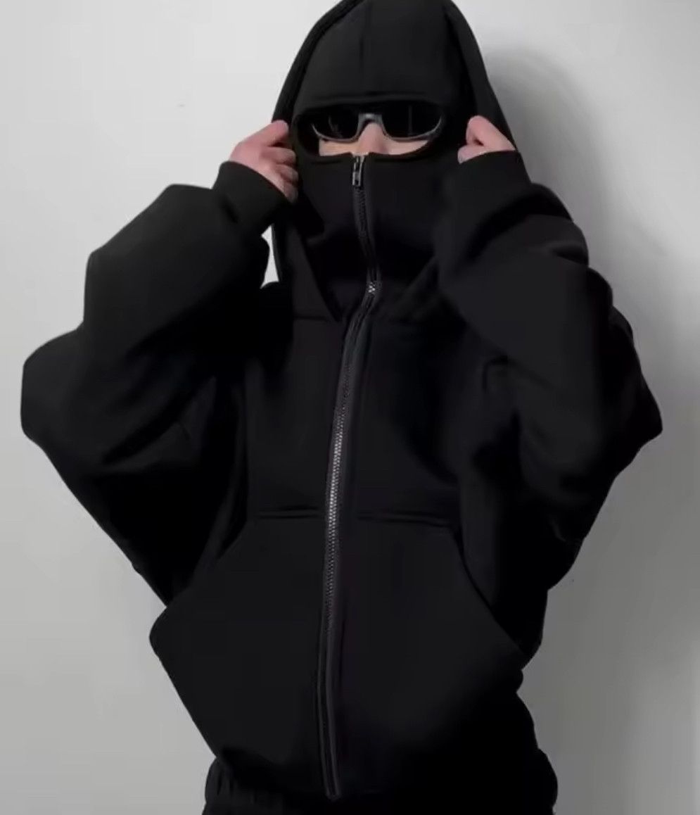 Other Y2K Gothic Harajuku Winter Warm Double Hooded Sweatshirt Size US L / EU 52-54 / 3 - 2 Thumbnail