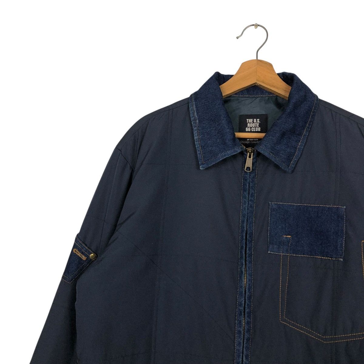 Japanese Brand 🔥VTG BOMBER JACKET ROUTE 66 CLUB BONDAGE BIKER ISSEY MIYAKE Size US L / EU 52-54 / 3 - 9 Thumbnail