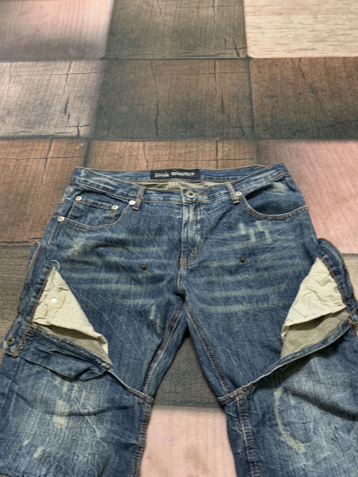 If Six Was Nine CRAZY BONDAGE PUNK double knee / double waist multipocket Size US 34 / EU 50 - 14 Thumbnail