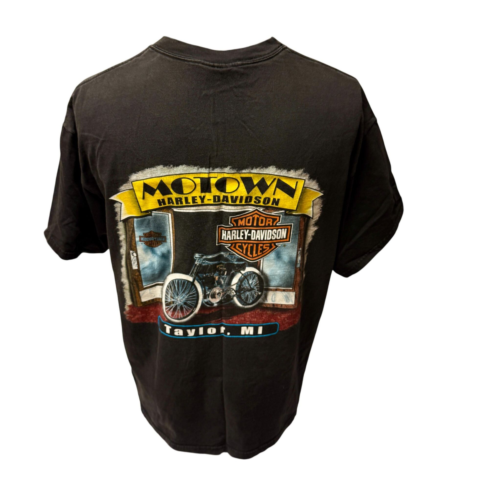 Harley Davidson Harley Davidson MOTOWN Taylor MI Motorcycle Biker T Shirt Size US XL / EU 56 / 4 - 3 Thumbnail