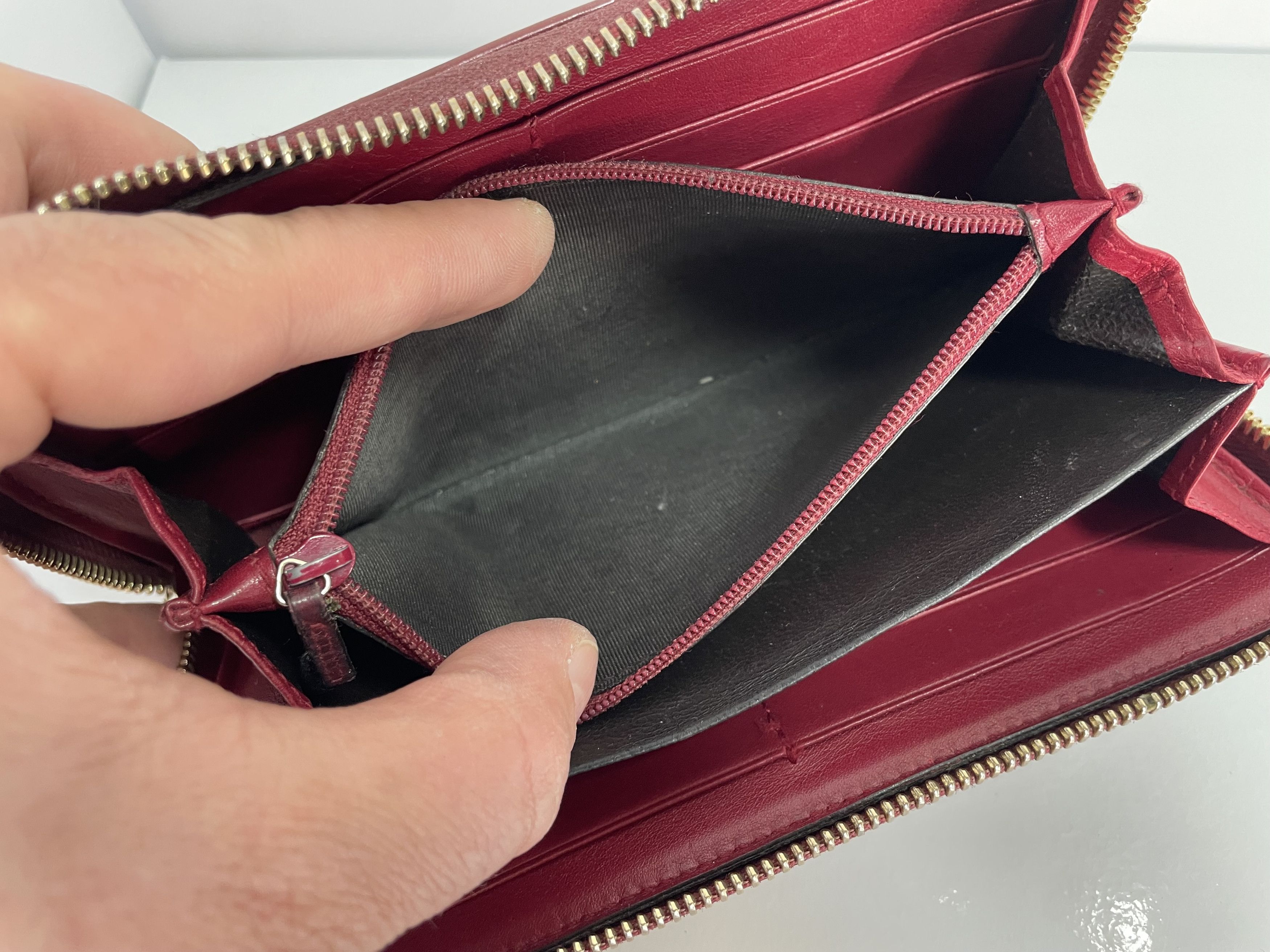 Gucci Gucci leather wallet in bordeaux Size ONE SIZE - 7 Thumbnail