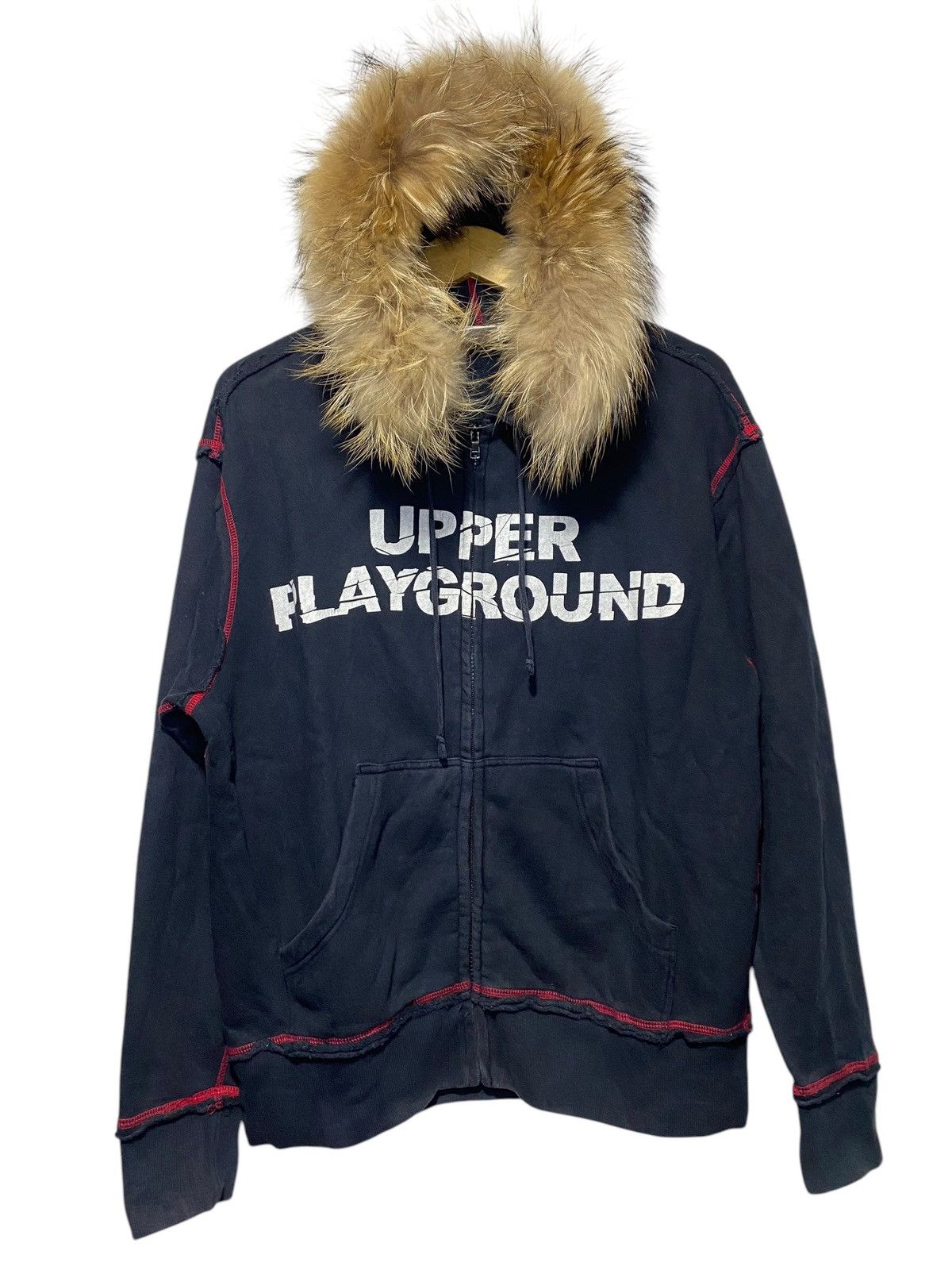 Japanese Brand 2000s Upper Playground gothic Fur hoodie Size US M / EU 48-50 / 2 - 1 Thumbnail