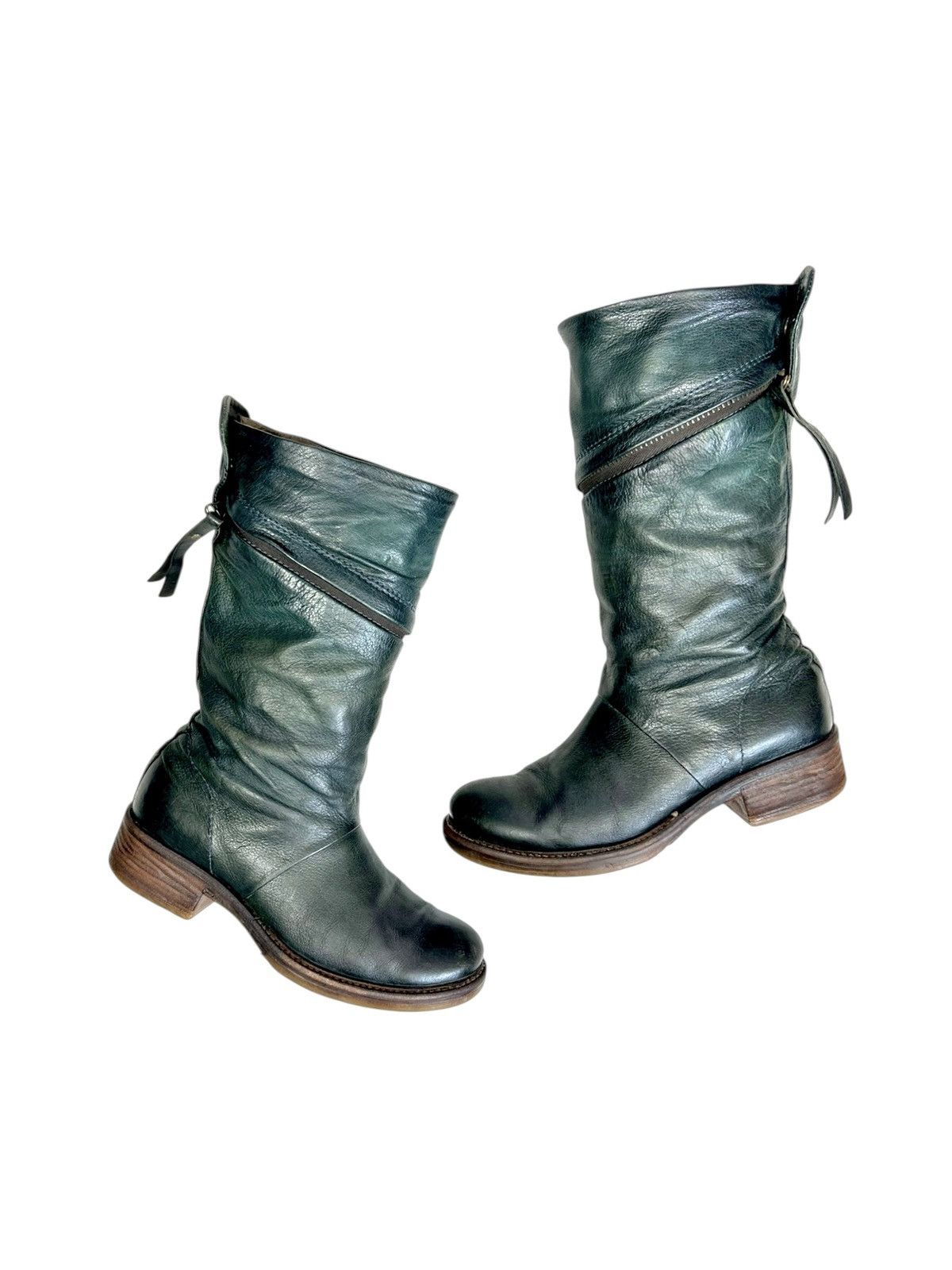 Vintage ankle avantgarde leather boots A.S. 98 guidi airstep