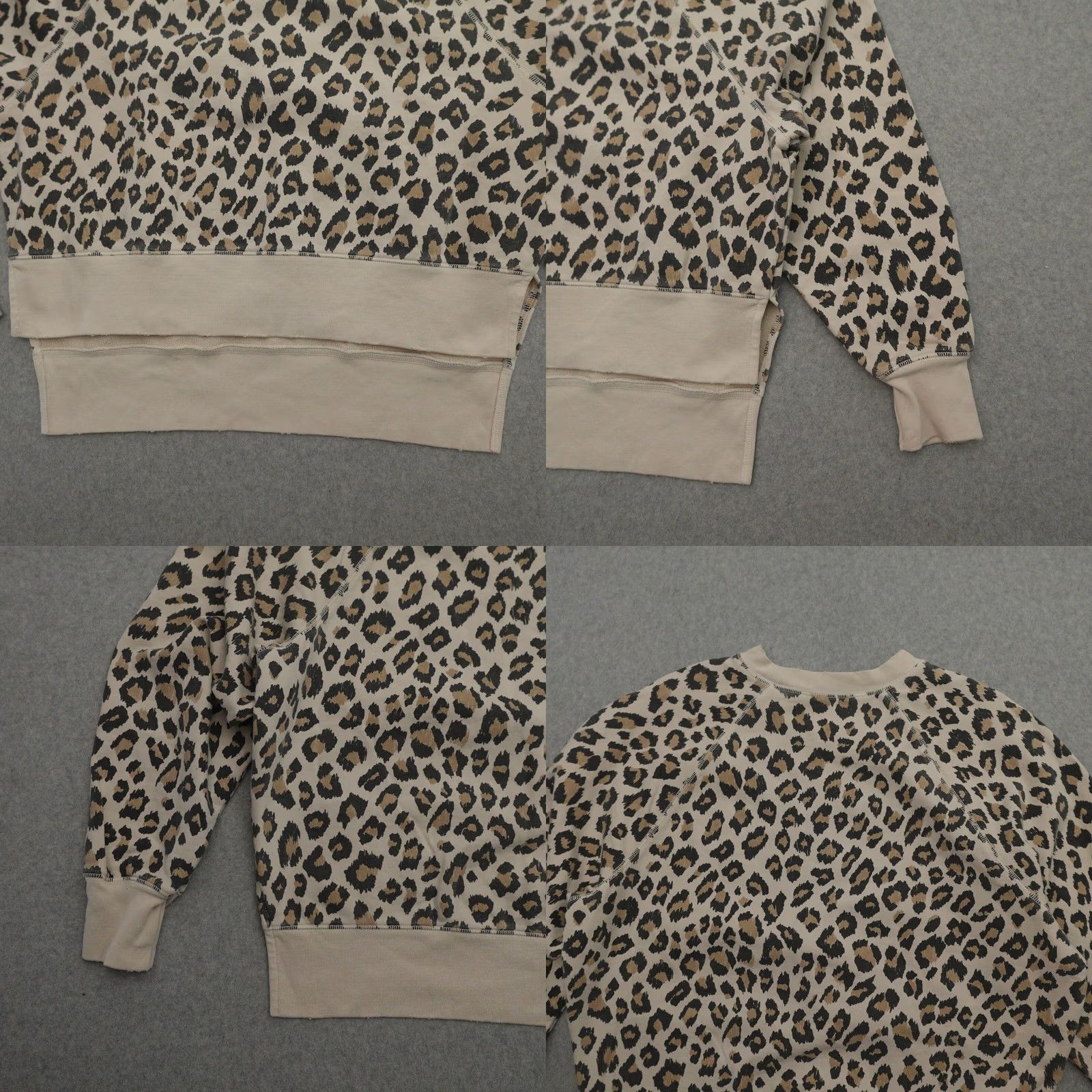 Frame FRAME Leopard Animal Print Sweatshirt Women Medium (21X22) Pullover Distressed Hem Size M / US 6-8 / IT 42-44 - 8 Thumbnail
