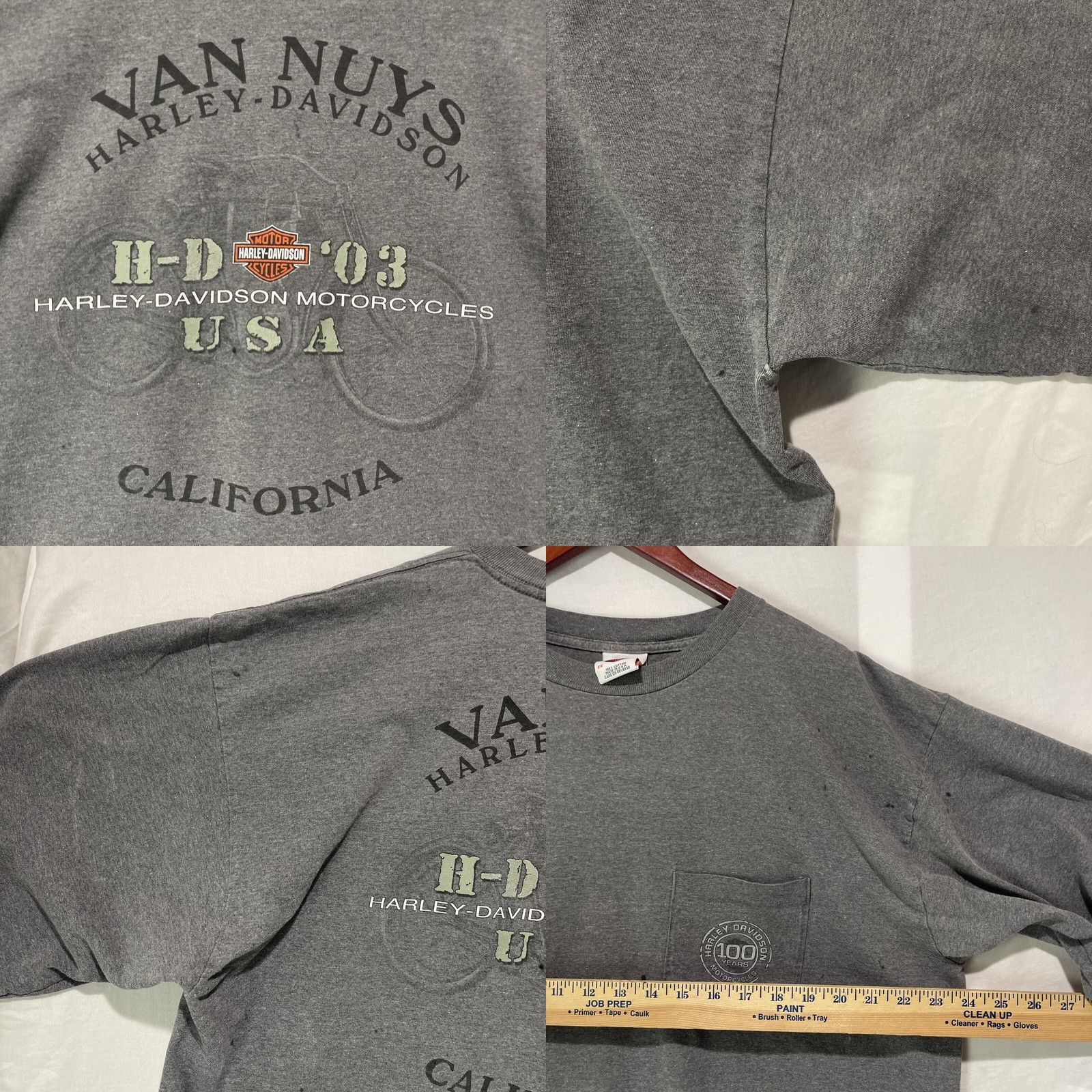 Harley Davidson VINTAGE Harley-Davidson Shirt Mens 2XL Gray USA 100 Years 2003 Harley-Davidson Shirt Mens 2XL Gray USA 100 Years 2003 Size US XXL / EU 58 / 5 - 9 Thumbnail