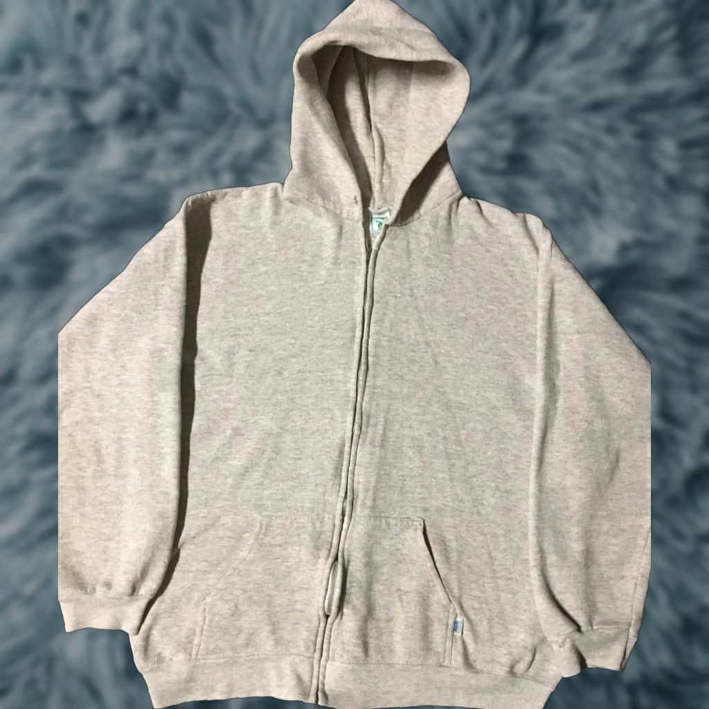Vintage Vtg 80s Faded Distress Zip Hoodie M L USA Track Grunge PE Biker Skate Surf 90s Size US M / EU 48-50 / 2 - 1 Thumbnail