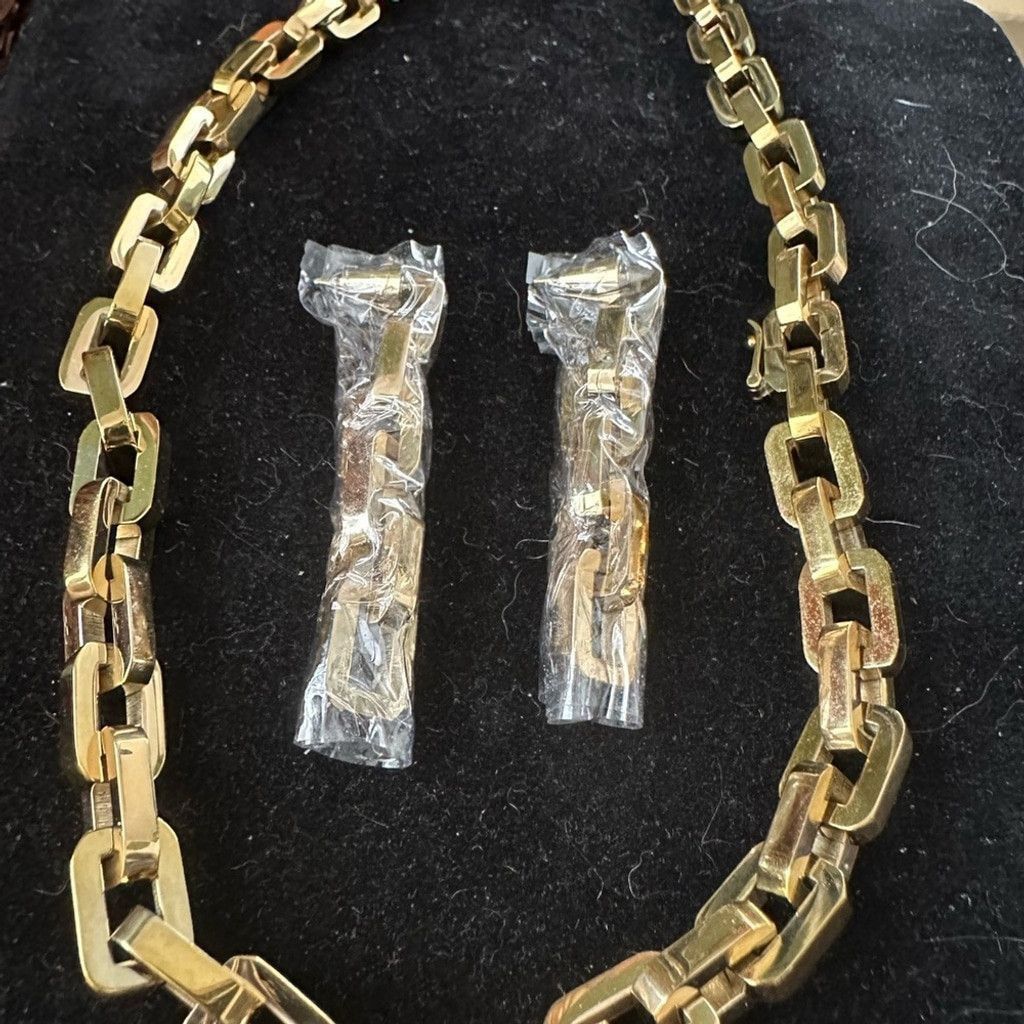 Eddie Borgo Eddie Borgo Supra Link Necklace and Earrings Set Size ONE SIZE - 3 Thumbnail