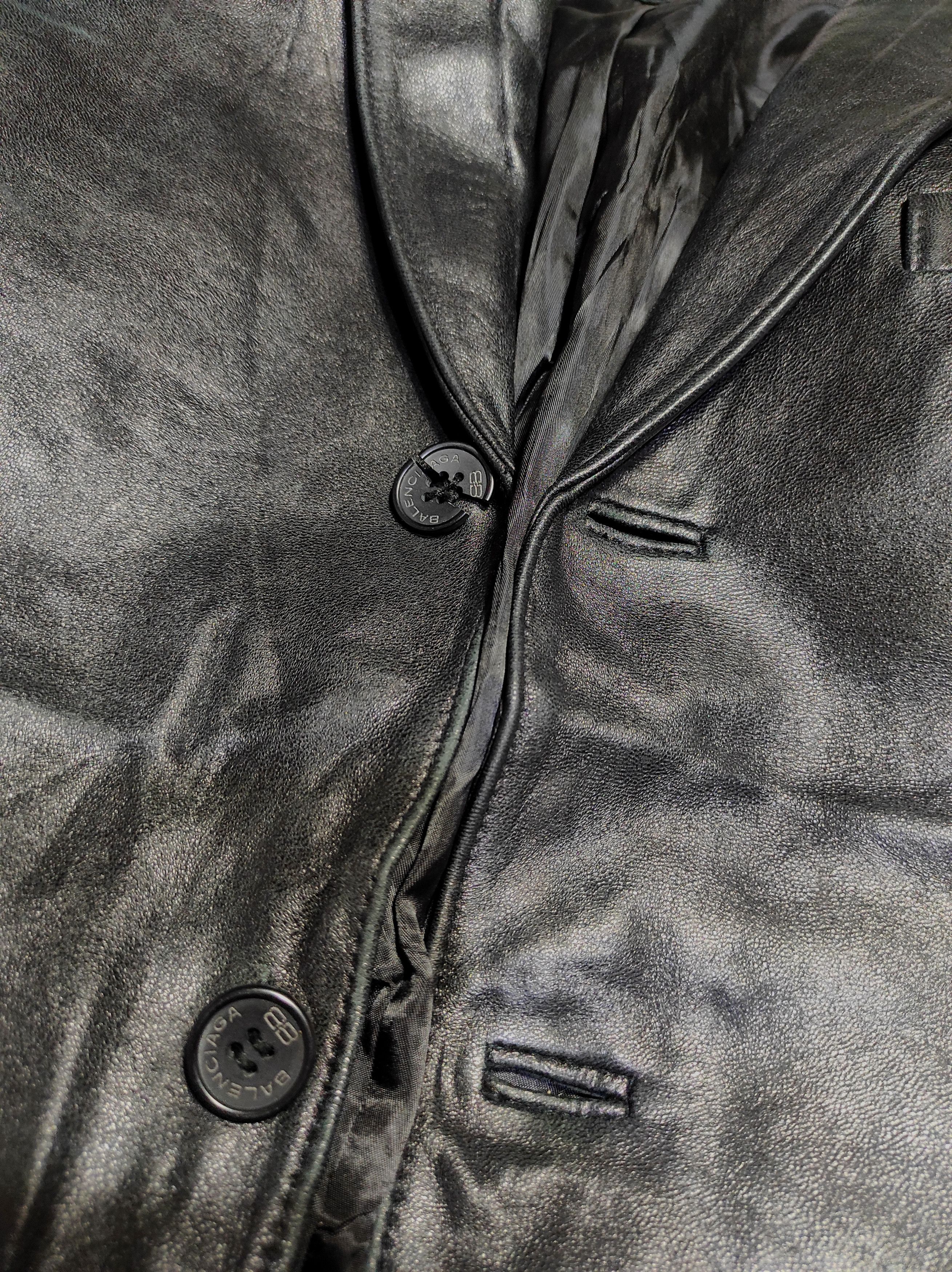 Balenciaga Balenciaga Black leather blazer Jacket Size US M / EU 48-50 / 2 - 9 Thumbnail