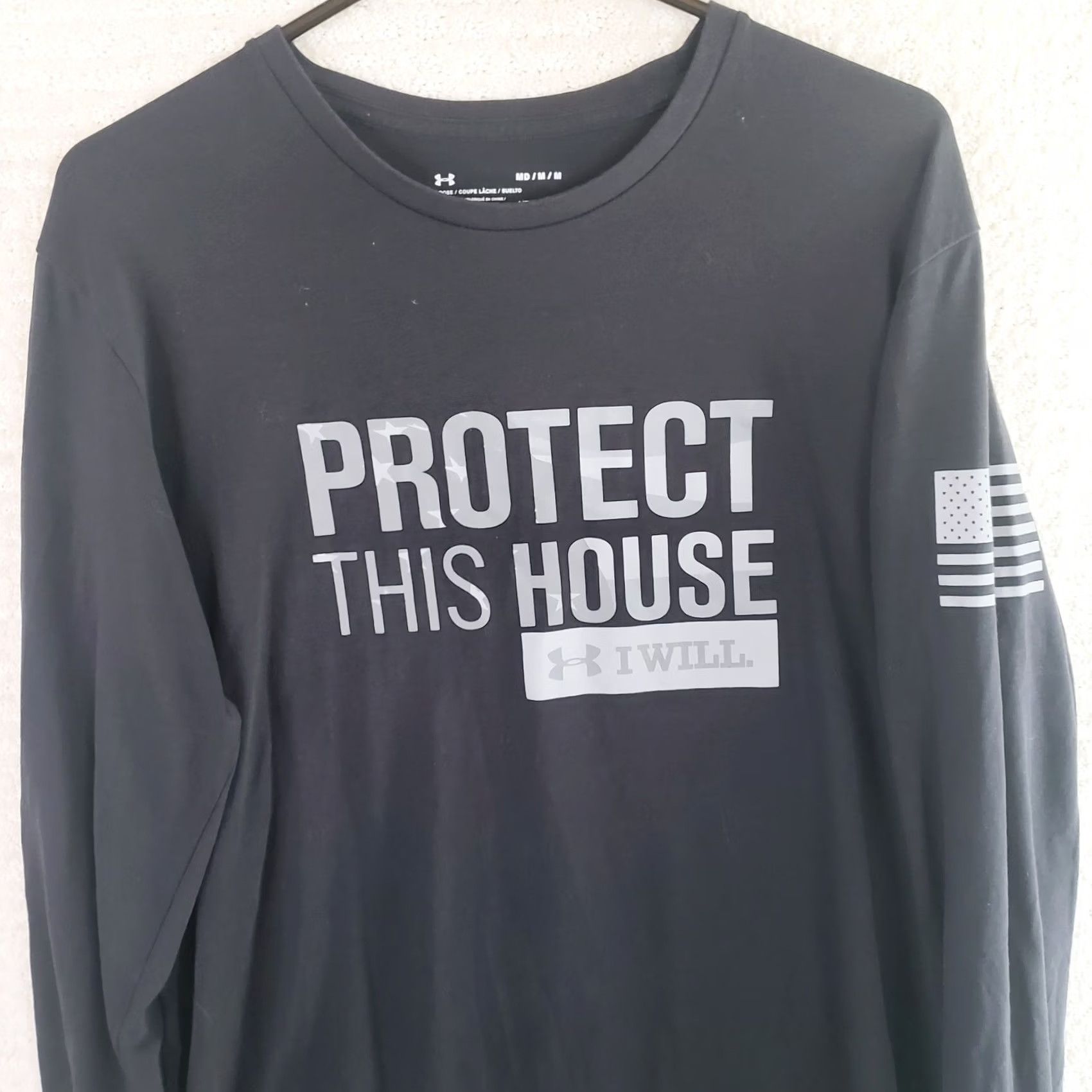 Under Armour Under Armour Shirt Men's M Black Long Sleeve Tee Camo Letters Logo Heatgear Jersey Crew Neck Size US M / EU 48-50 / 2 - 3 Thumbnail