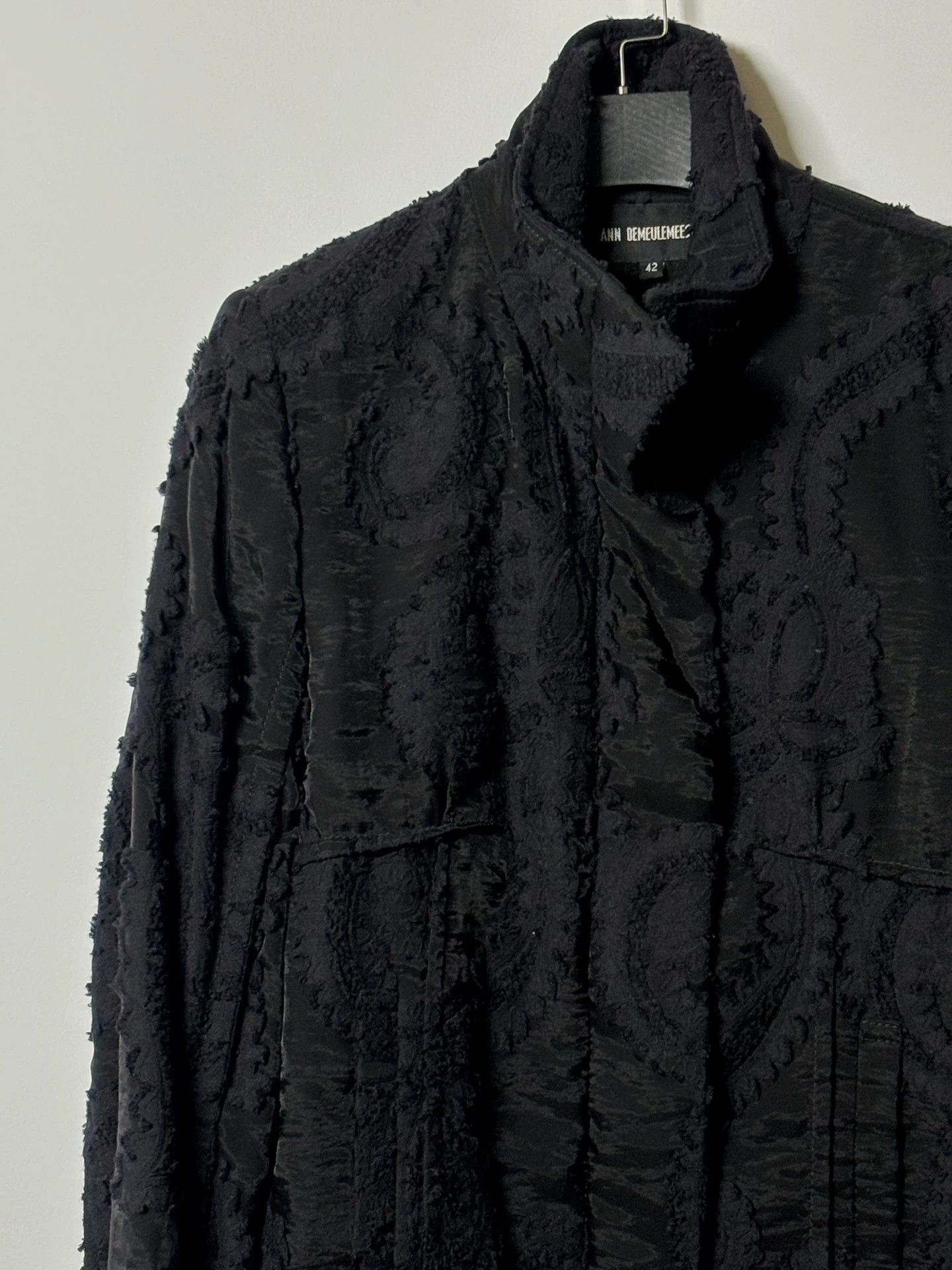 Ann Demeulemeester Ann Demeulemeester Paisley Short Jacket Black Size M / US 6-8 / IT 42-44 - 1 Thumbnail