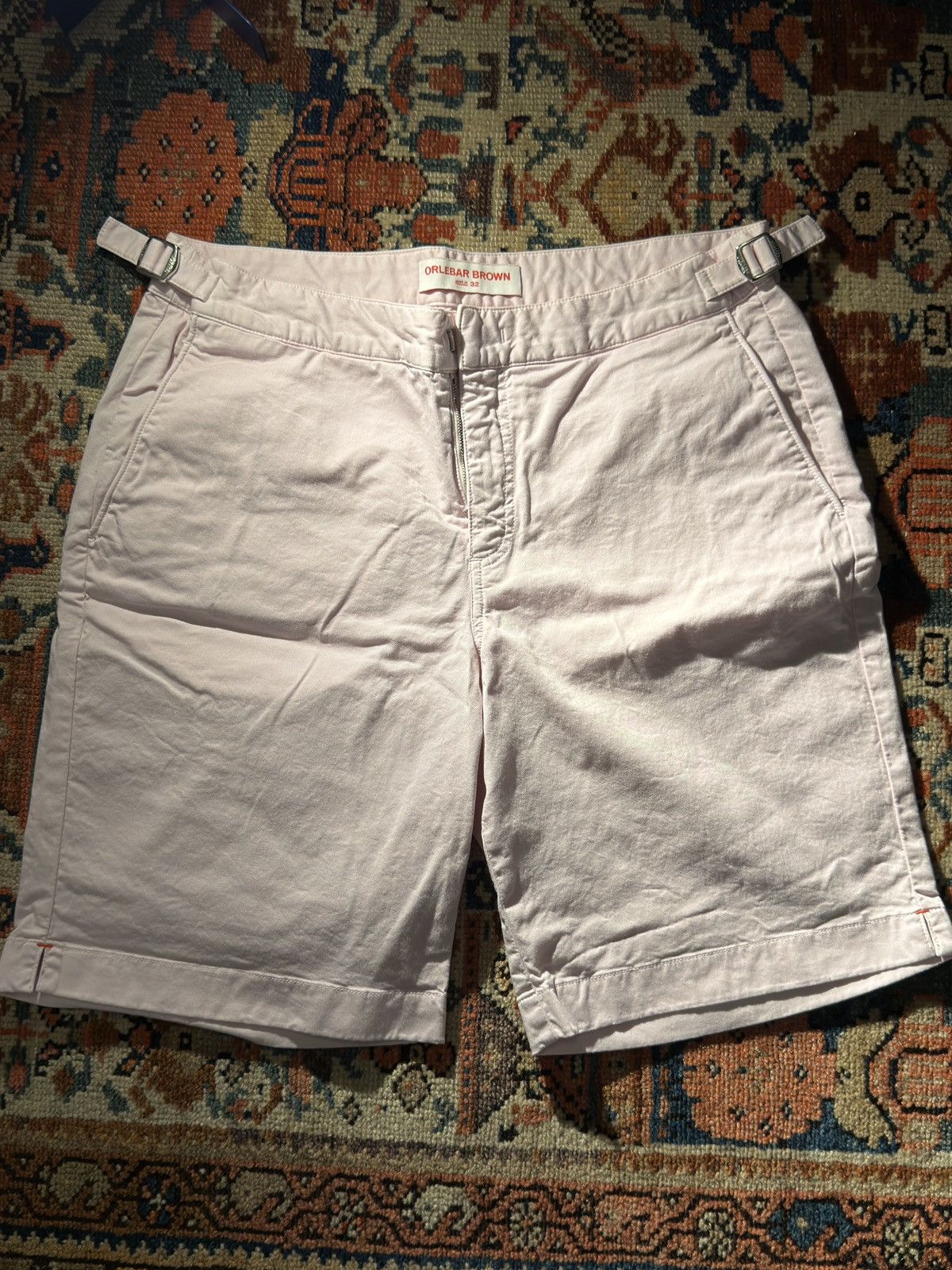Orlebar Brown Orlebar Brown light pink cotton shorts w/ tabs Size US 32 / EU 48 - 1 Thumbnail