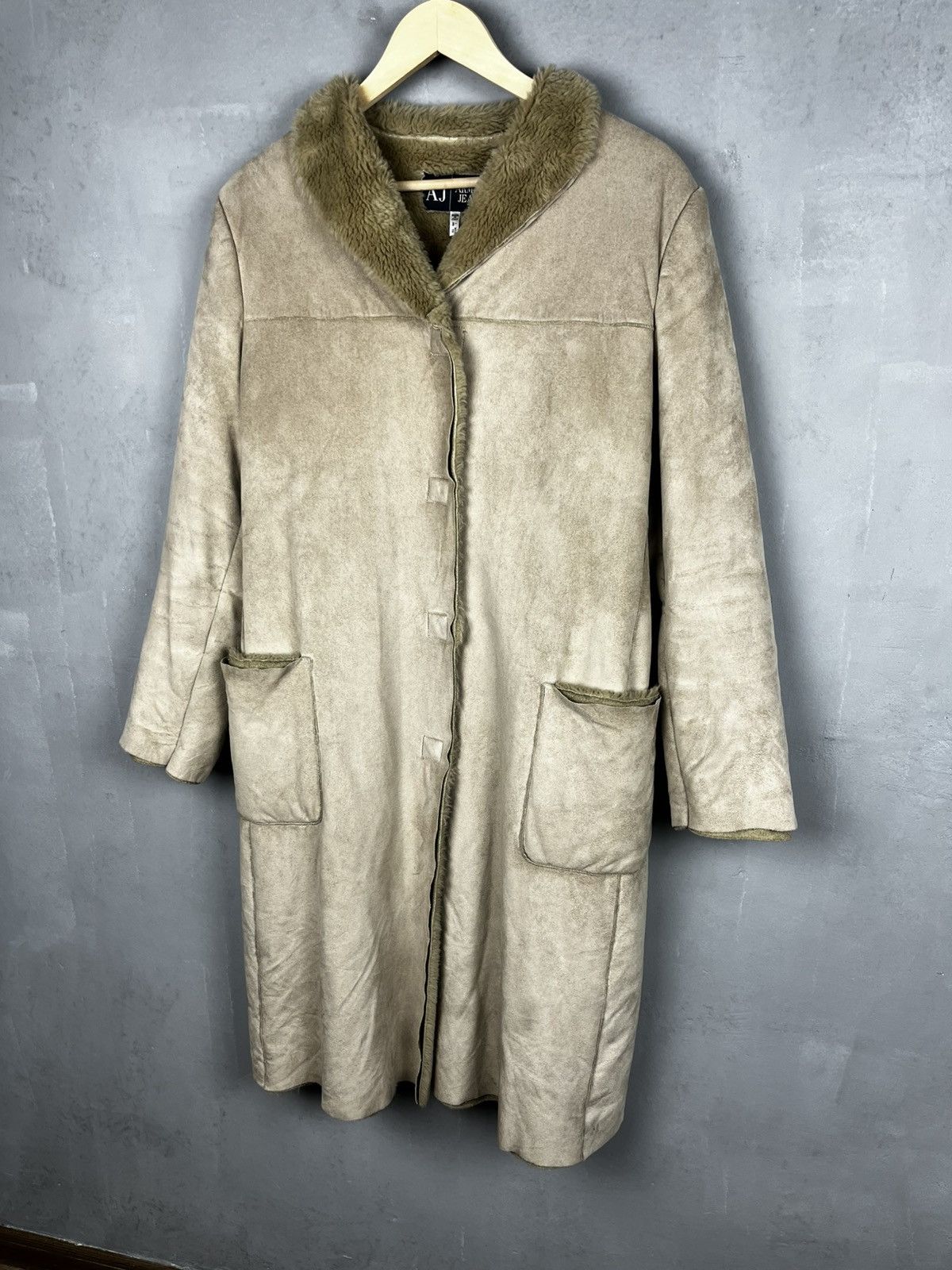 Giorgio Armani Armani cost shearling jacket vintage 90s huster glamour Size XL / US 12-14 / IT 48-50 - 2 Thumbnail