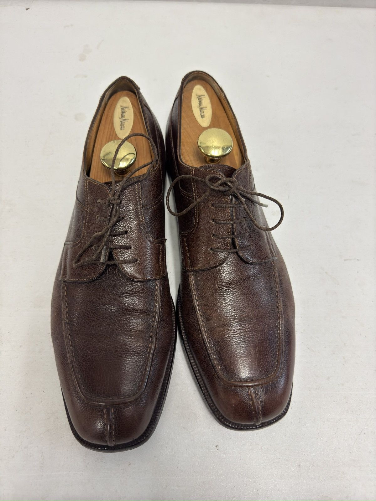 Santoni Santoni Made in Italy Split Almond Toe Oxford Shoe 11 1/2 D Size US 11.5 / EU 44-45 - 1 Thumbnail