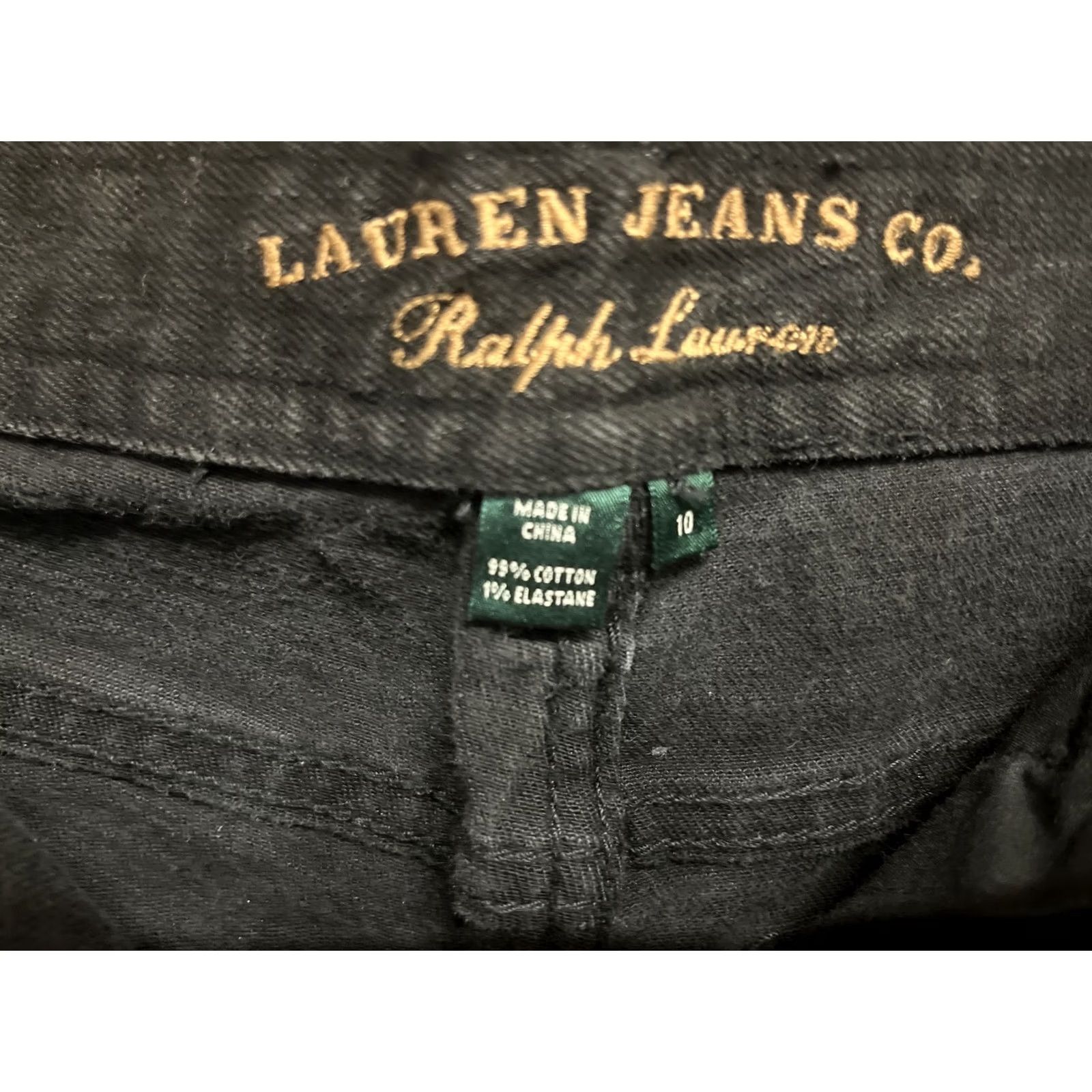Ralph Lauren Lauren Ralph Lauren Jeans Pants Womens 10 Black Straight Chino Denim 20 Inseam Size 32" / US 10 / IT 46 - 3 Thumbnail