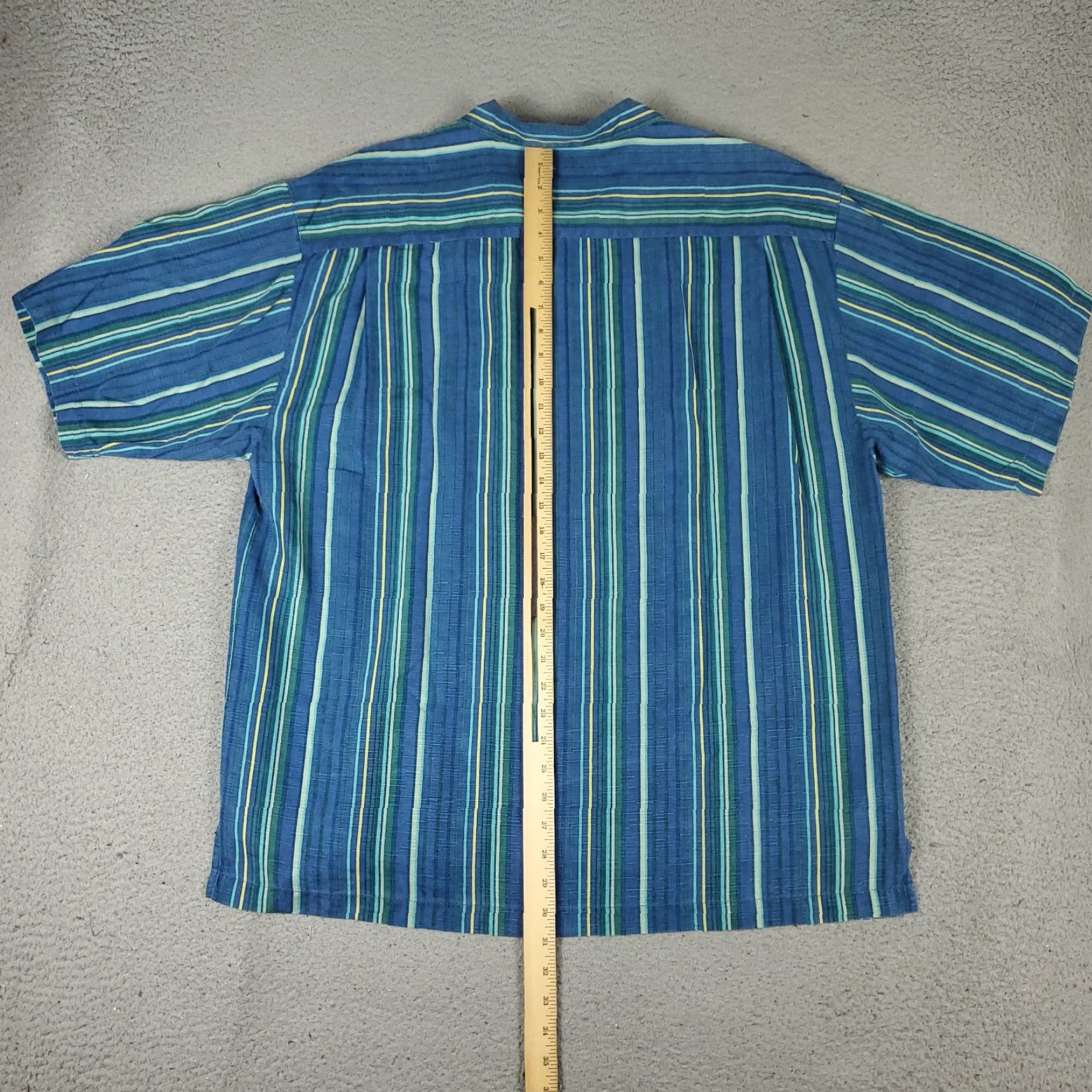 Tommy Bahama Tommy Bahama Shirt Mens XL Blue Striped Silk Hawaiian Button Up Short Sleeve Size US XXL / EU 58 / 5 - 3 Thumbnail