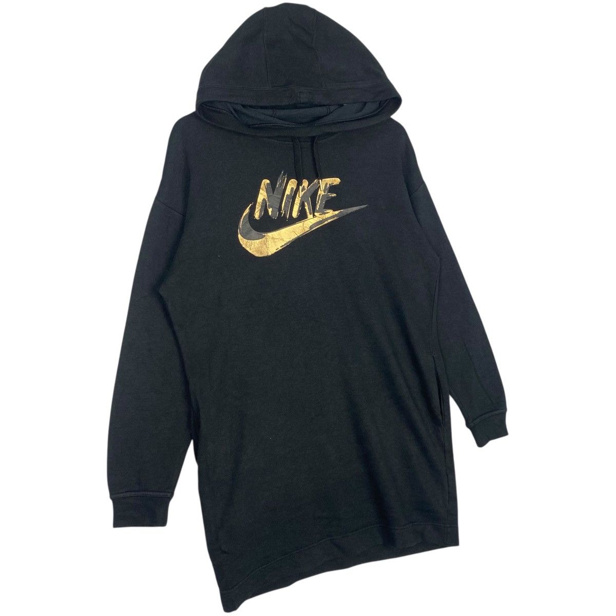 Vintage Vintage Nike Mid Length Sweatshirt Big Logo Black Size L Size L / US 10 / IT 46 - 3 Thumbnail