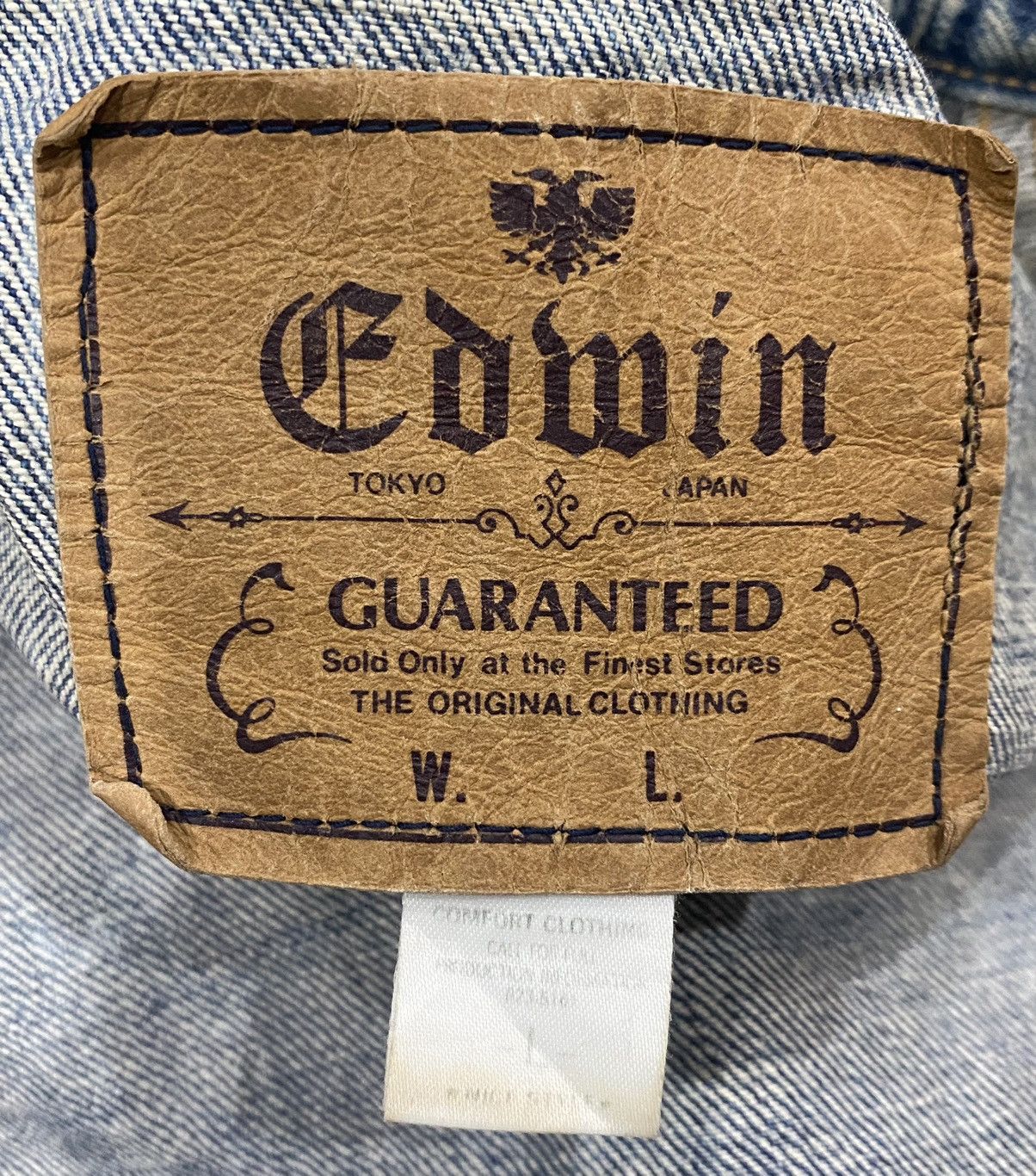 Edwin Vtg EDWIN Acid Wash Denim Jacket Button (L) Size US L / EU 52-54 / 3 - 13 Thumbnail