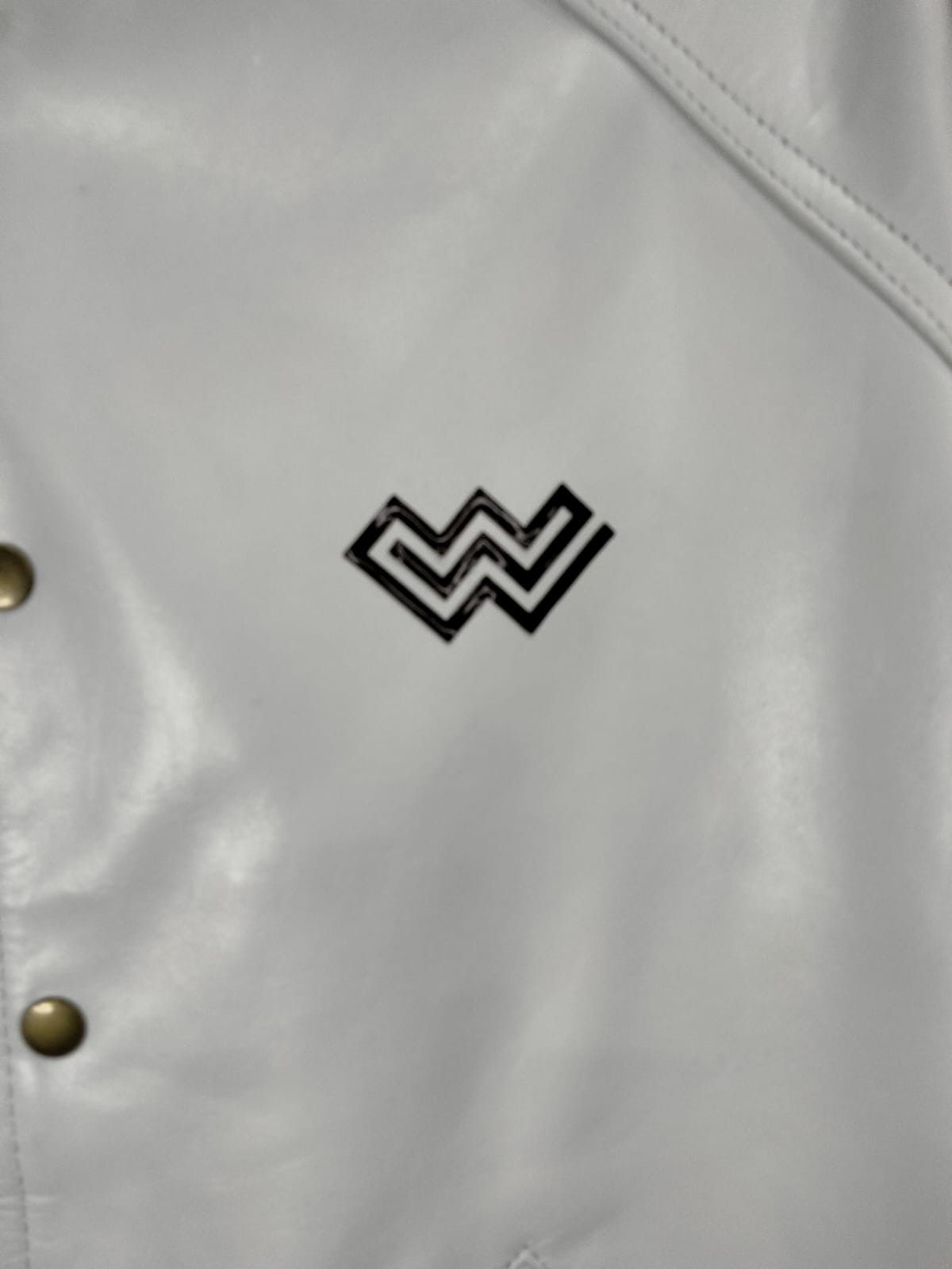 Vintage Wleti Premium White Sheep Leather Varsity Jacket — Medium Size US M / EU 48-50 / 2 - 5 Thumbnail