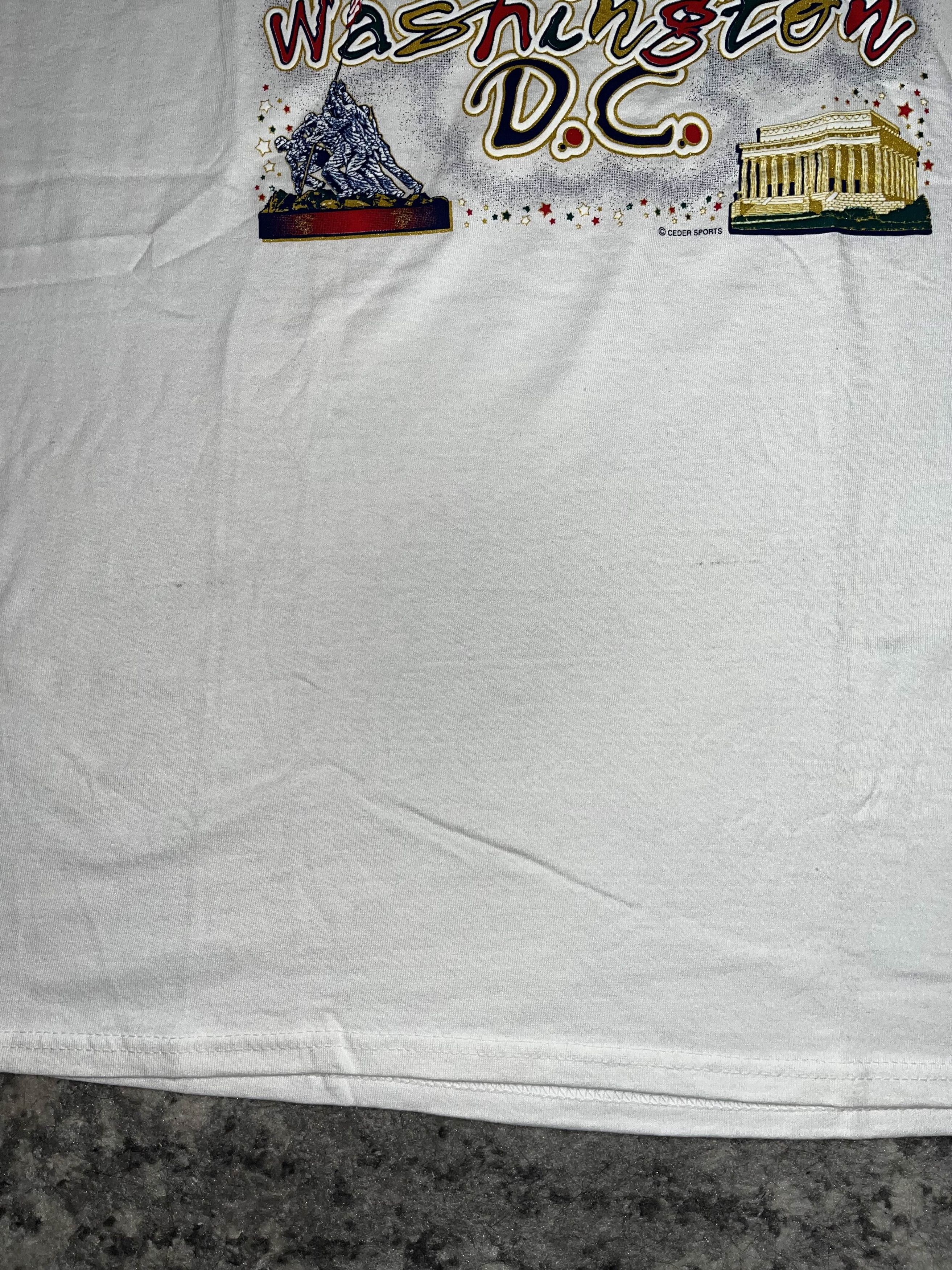 Vintage Vintage 90s Washington D.C. Puff Print Graphic Shirt Size US XL / EU 56 / 4 - 4 Thumbnail