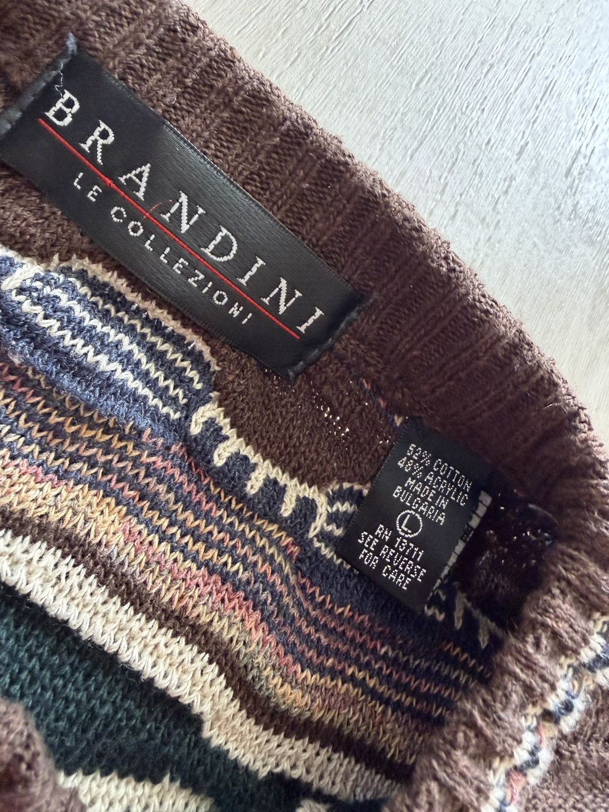 Vintage Vintage Brandini 3D Textured Coogi Style Knit Sweater Sz L Size US L / EU 52-54 / 3 - 5 Thumbnail