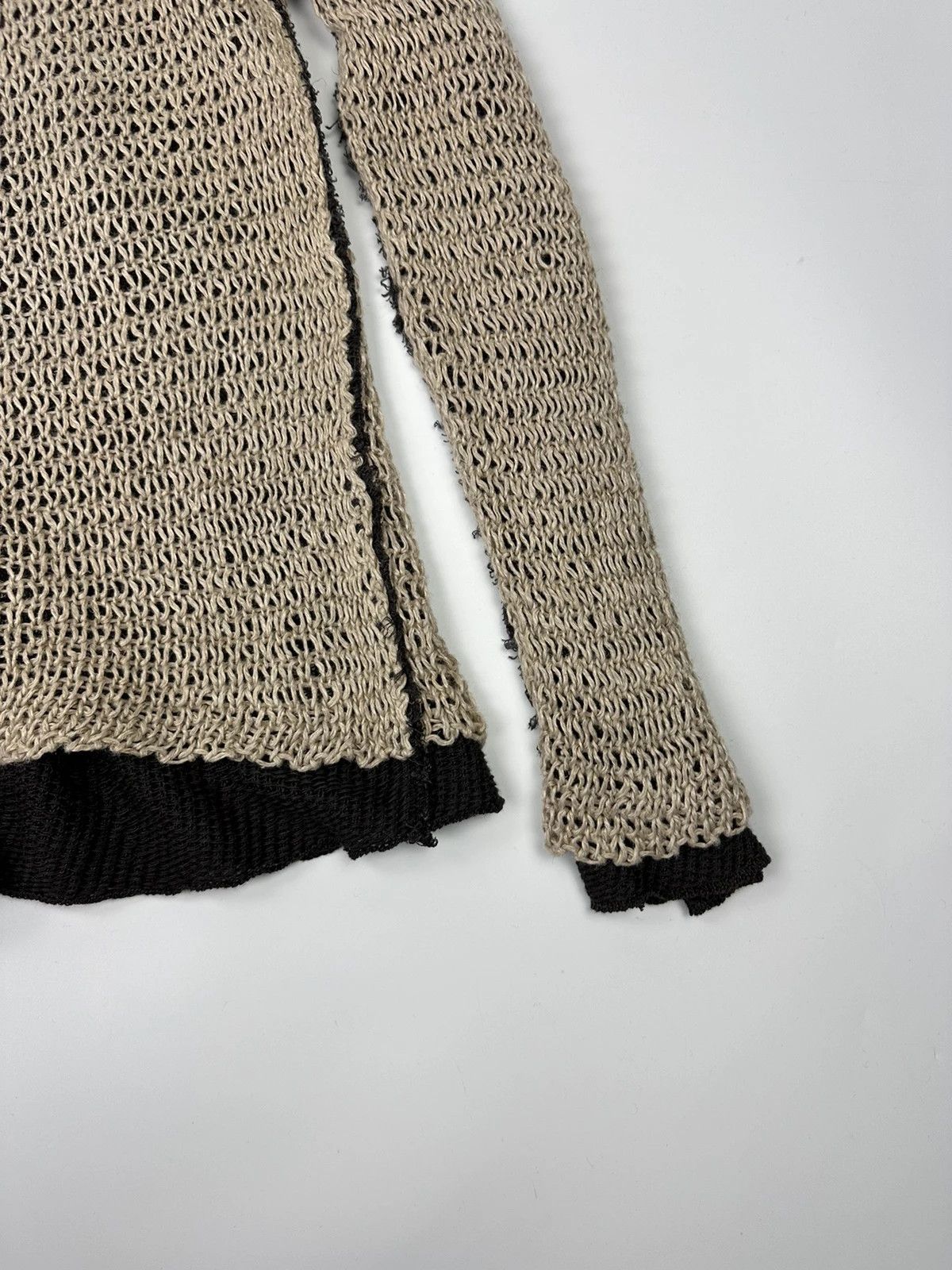 Dolce & Gabbana Dolce & Gabbana Net Knit Double Layer Sweater Beige & Brown Size US M / EU 48-50 / 2 - 3 Thumbnail