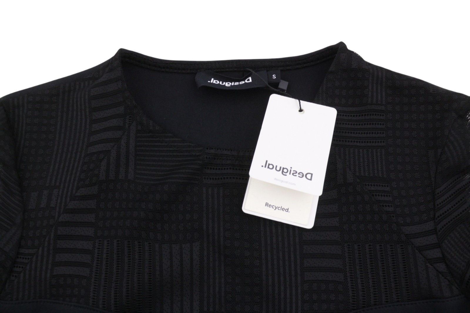 Desigual NIGHT S Black Sheer Long Sleeve Mini Dress 89024 Size S / US 4 / IT 40 - 6 Thumbnail