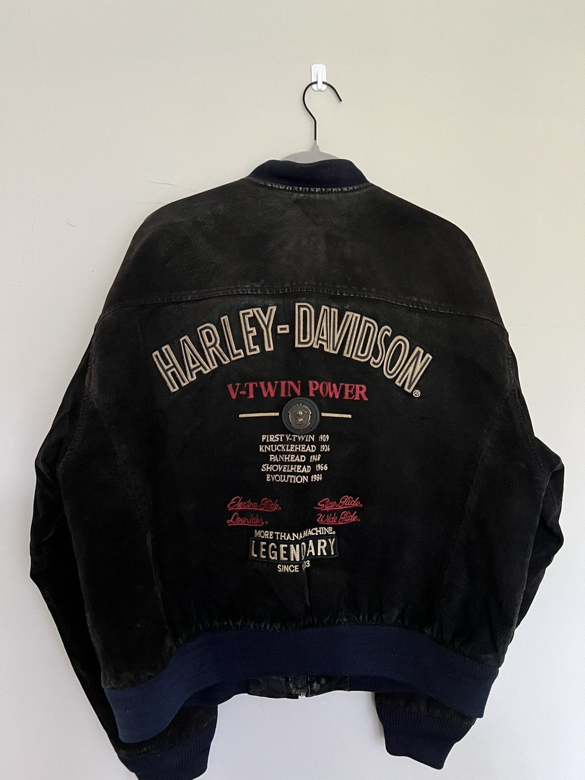 Harley Davidson Vintage Harley Davidson Leather Bomber Jacket Size US L / EU 52-54 / 3 - 1 Thumbnail
