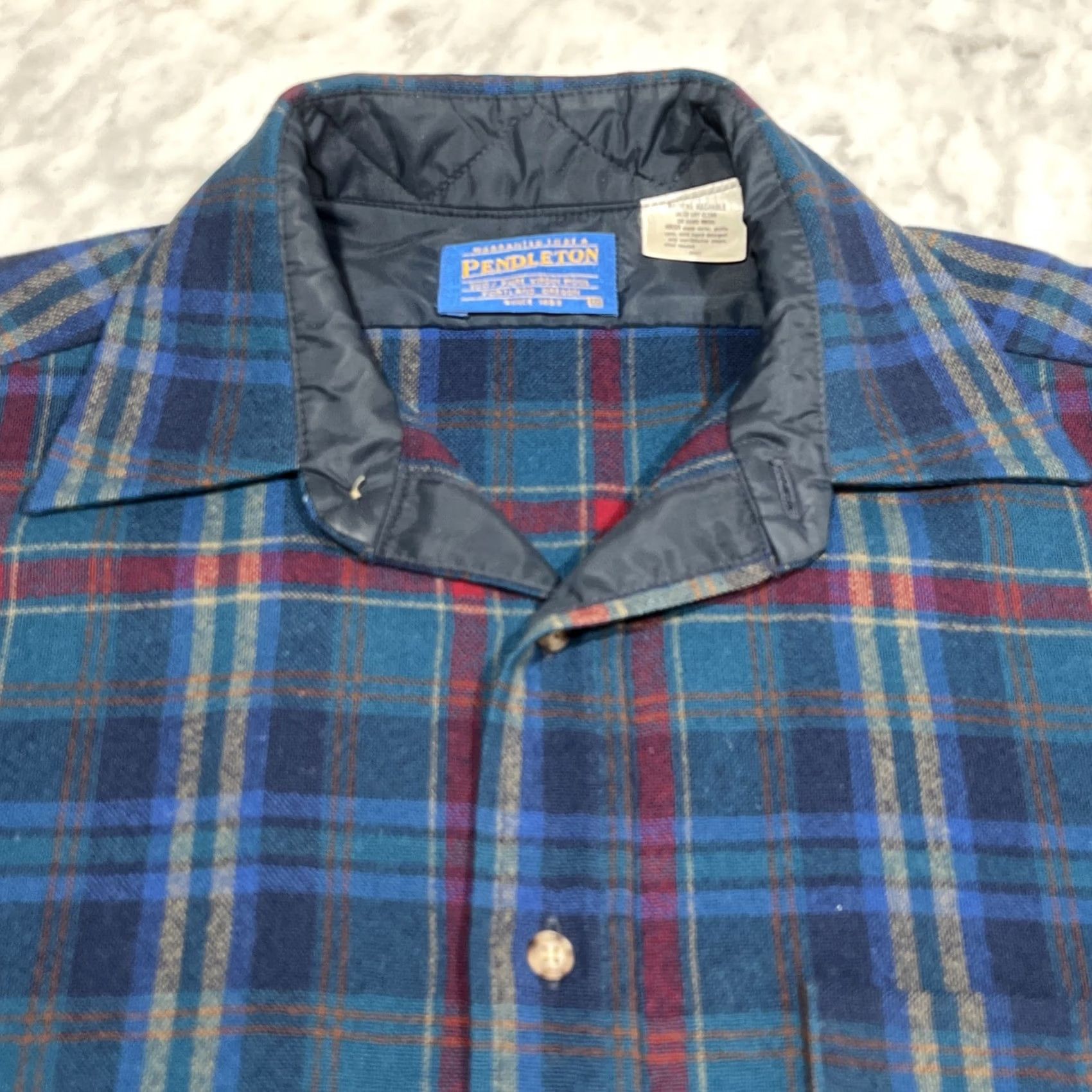 Pendleton Pendleton Wool Shirt Men M Pocket Long Sleeve Plaid Holes Multicolor USA Outdoor Classic Button-Up Size US M / EU 48-50 / 2 - 3 Thumbnail