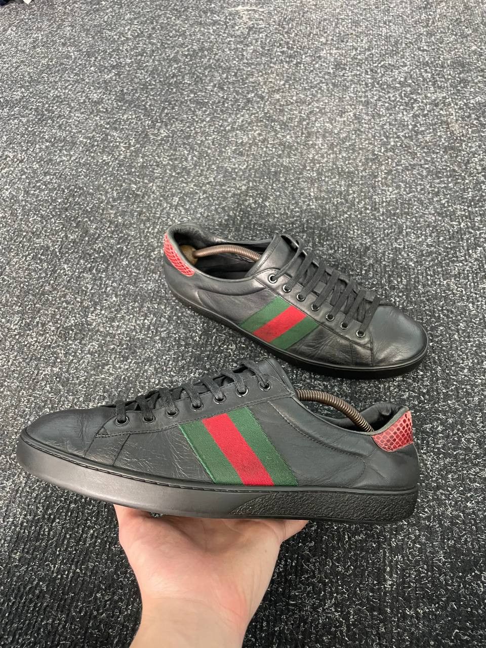 Designer × Gucci × Vintage GUCCI BLACK ACE SNEAKERS Size US 10 / EU 43 - 2 Thumbnail