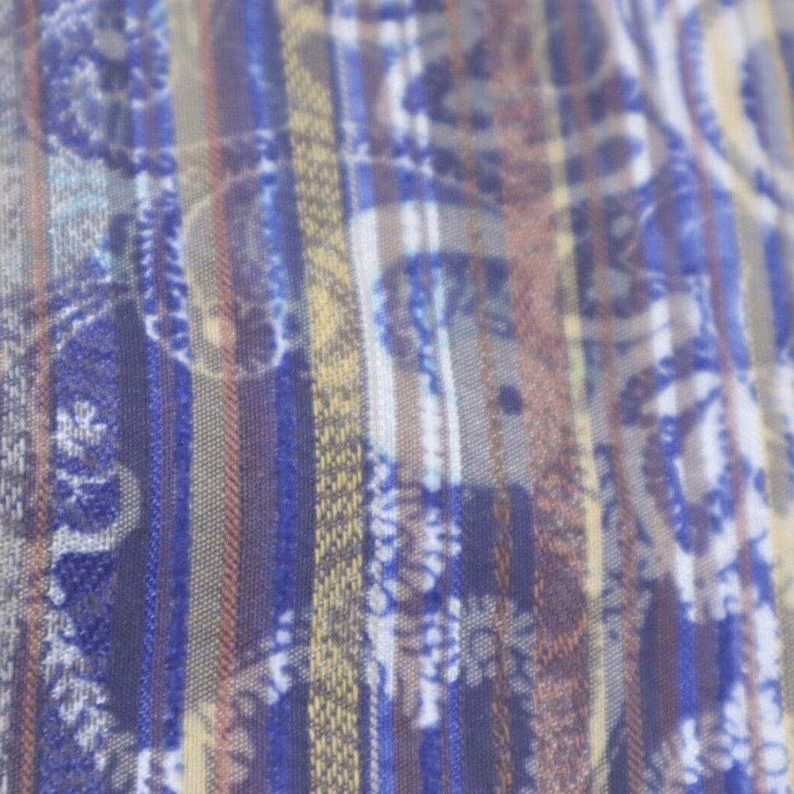 Vintage Visconti Black Textured Cotton Blend Paisley Long Sleeve Button Up Shirt Men's 2XL Size US XXL / EU 58 / 5 - 7 Thumbnail