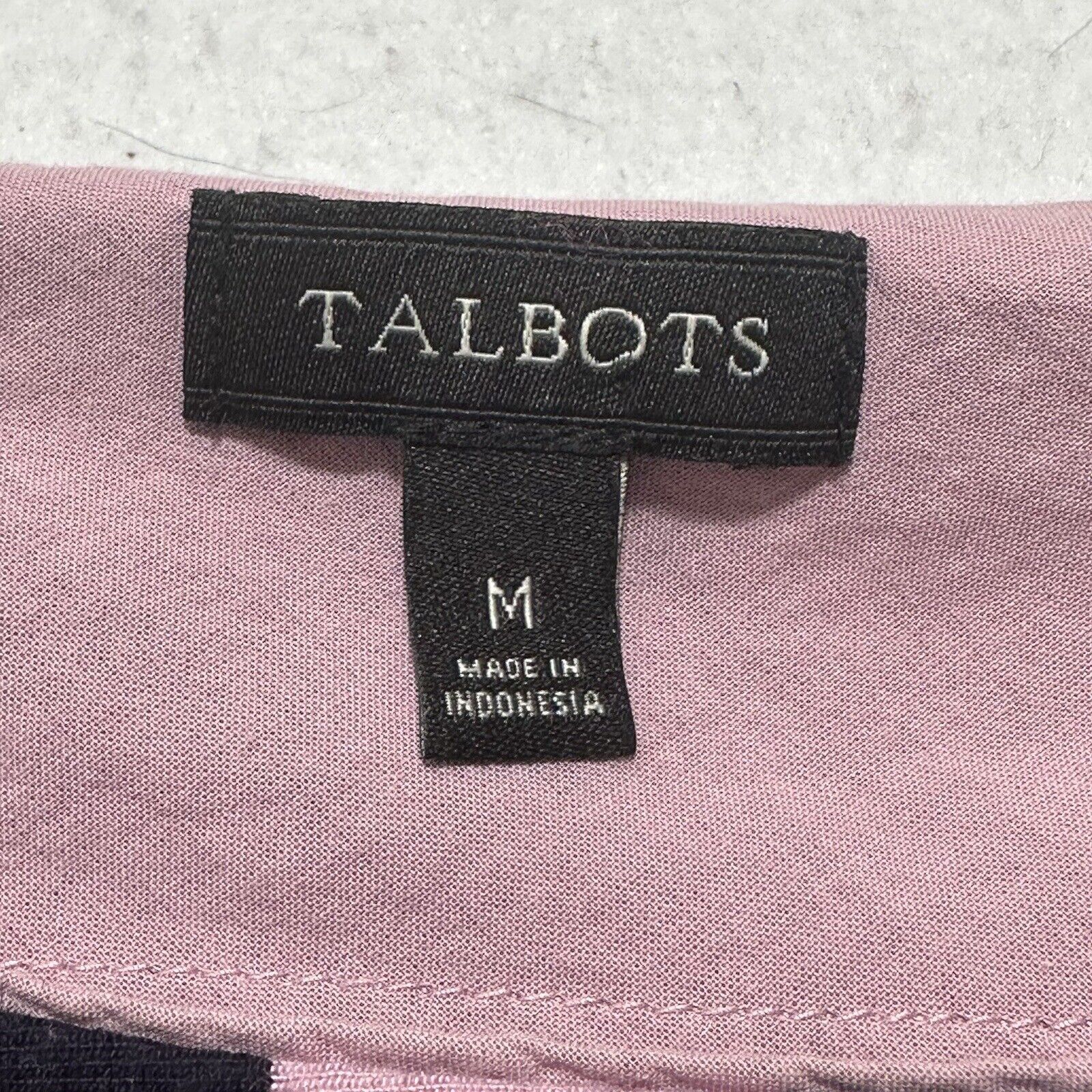 Other Talbots Medium Boat Neck Pink Blue Stripe Sweater Zipper Size M / US 6-8 / IT 42-44 - 6 Thumbnail