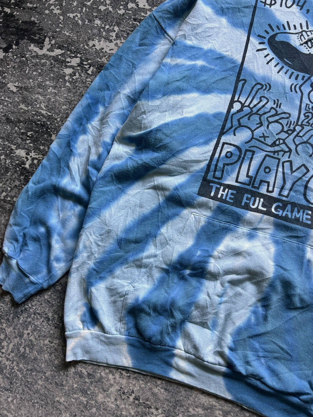 Keith Haring Vtg 90s Keith Haring Jordan Play Off Tie Dye Hoodie Size US XXL / EU 58 / 5 - 6 Thumbnail