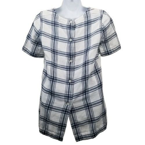 Madewell Madewell XXS Industry Plaid Top Blouse Shirt Blue White Hi L Size XXS / US 00 / IT 34 - 2 Thumbnail