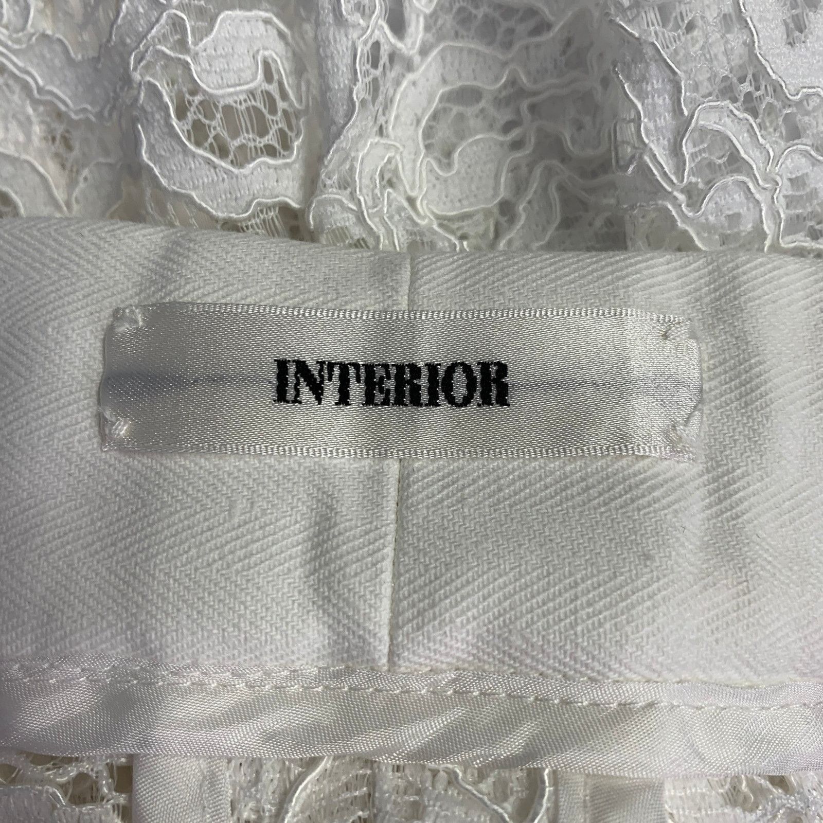 Other INTERIOR Size XS Off White Nylon Blend Lace Shirt Pants Set Size XS / US 0-2 / IT 36-38 - 9 Thumbnail