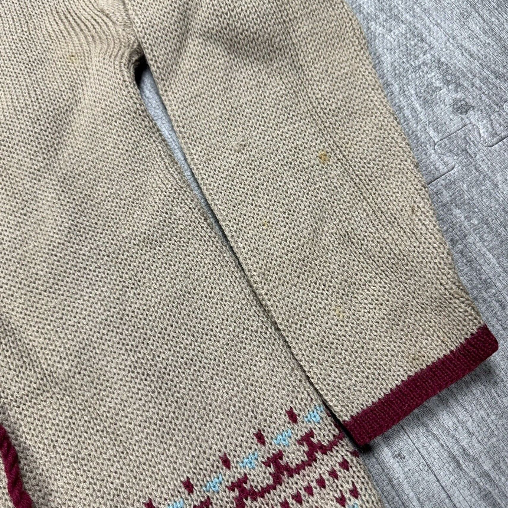 Vintage VINTAGE Jack Winter All Wool Fair Isle Sweater Unisex Adults Small Brown Long Sleeve High Neck 40s 50s Western Cowboy Style Size S / US 4 / IT 40 - 4 Thumbnail